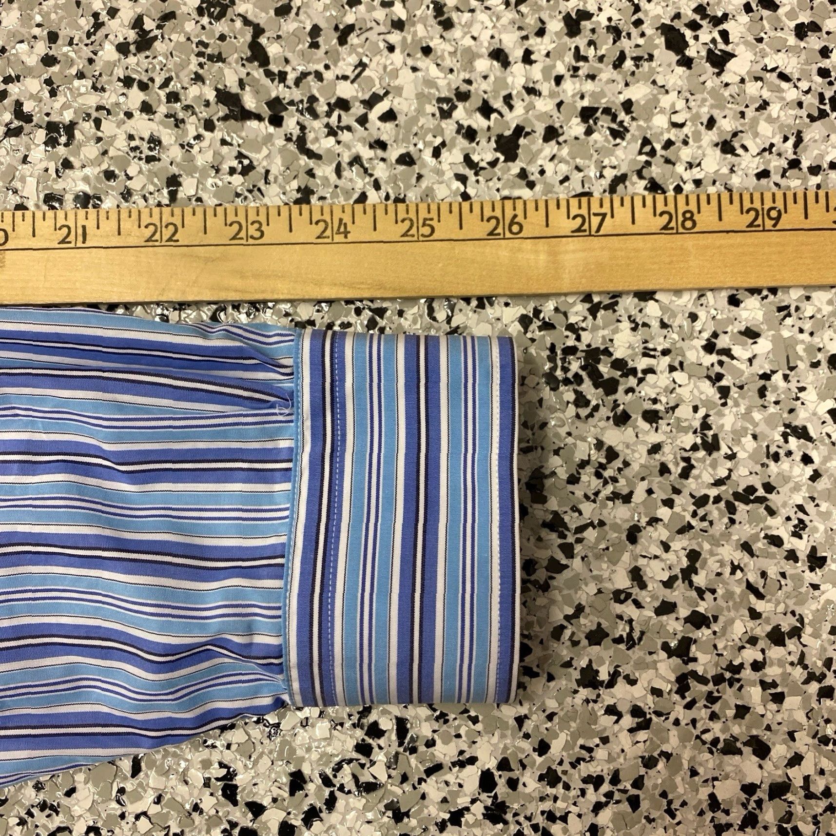 Brooks Brothers Brooks Brothers Mens Dress Shirt L White Stripe 16 Spread Collar Slim Long Sleeve Button Non Iron 100% Cotton Woven in Italy Size US L / EU 52-54 / 3 - 5 Thumbnail