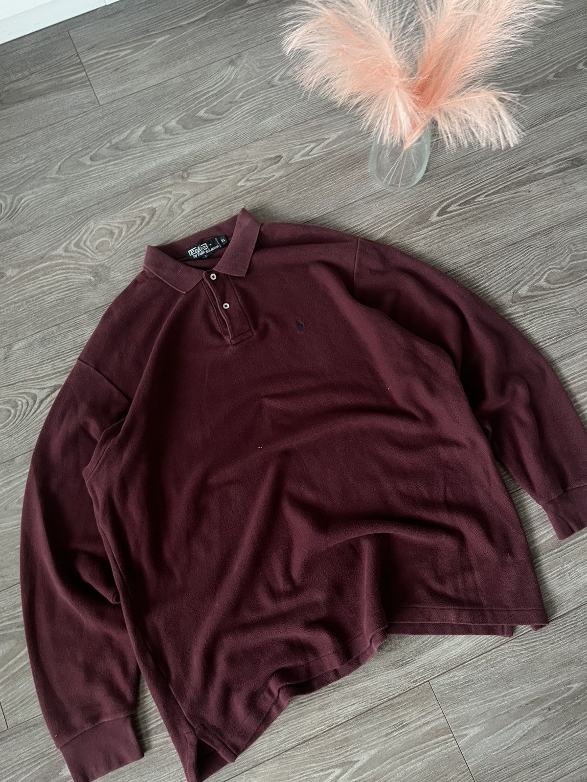 Polo Ralph Lauren × Ralph Lauren × Vintage ‼️Polo Ralph Lauren Vintage Knit Logo Casual LongSleeve Shirt Size US XL / EU 56 / 4 - 5 Thumbnail