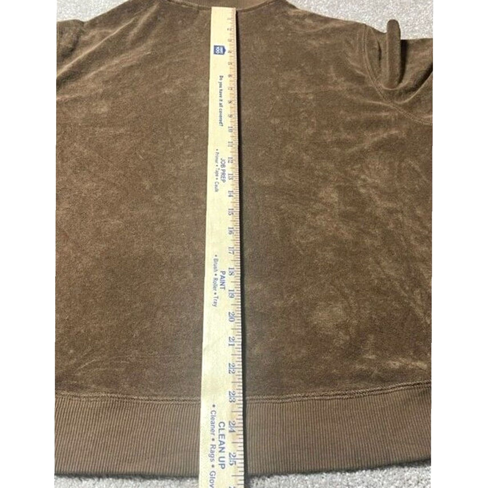 Vintage VINTAGE Spa by Chico's Velour Track Jacket Brown Size 3 Womens Mid-Length Zip Pockets Casual Travel Size XS / US 0-2 / IT 36-38 - 4 Thumbnail