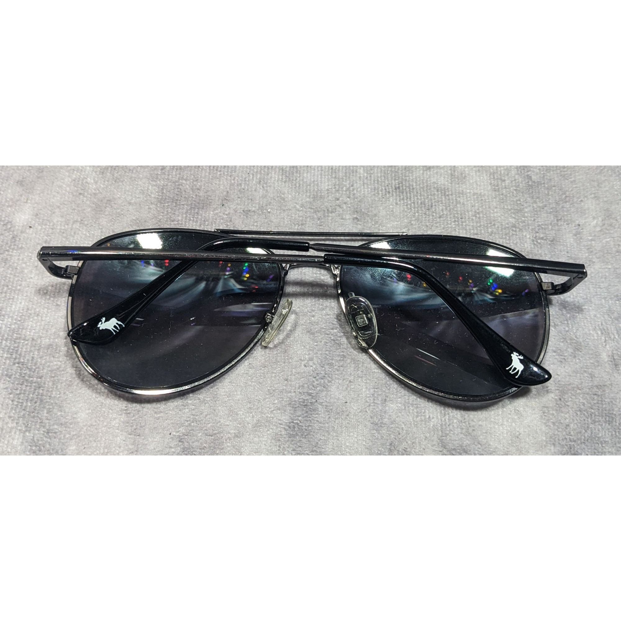 Abercrombie & Fitch Preppy Abercrombie Aviator Sunglasses With Rainbow Mirror Fi Size ONE SIZE - 12 Thumbnail