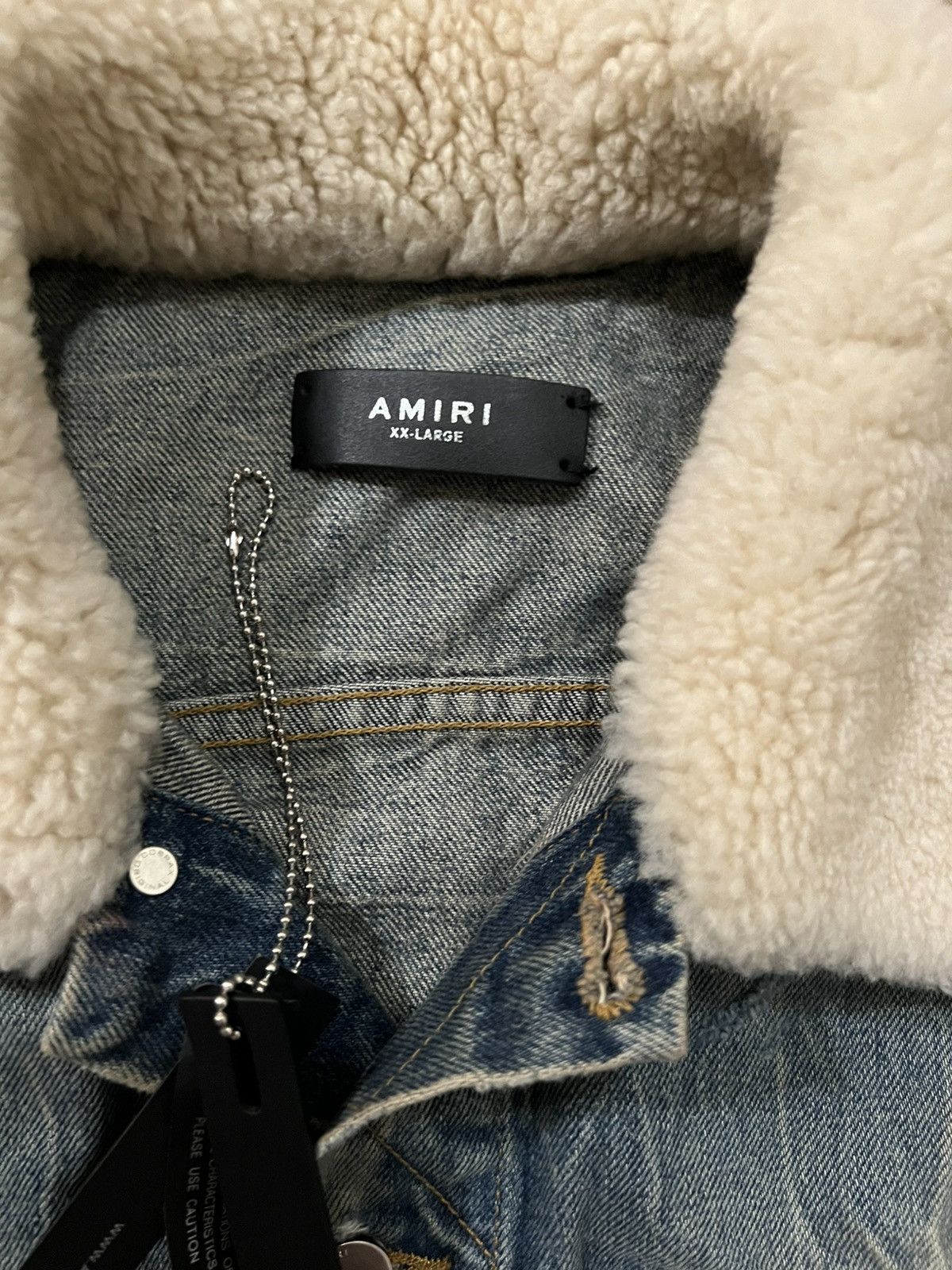 Amiri AMIRI Shearling Airbrush Trucker Jacket size XXL Size US XXL / EU 58 / 5 - 2 Thumbnail