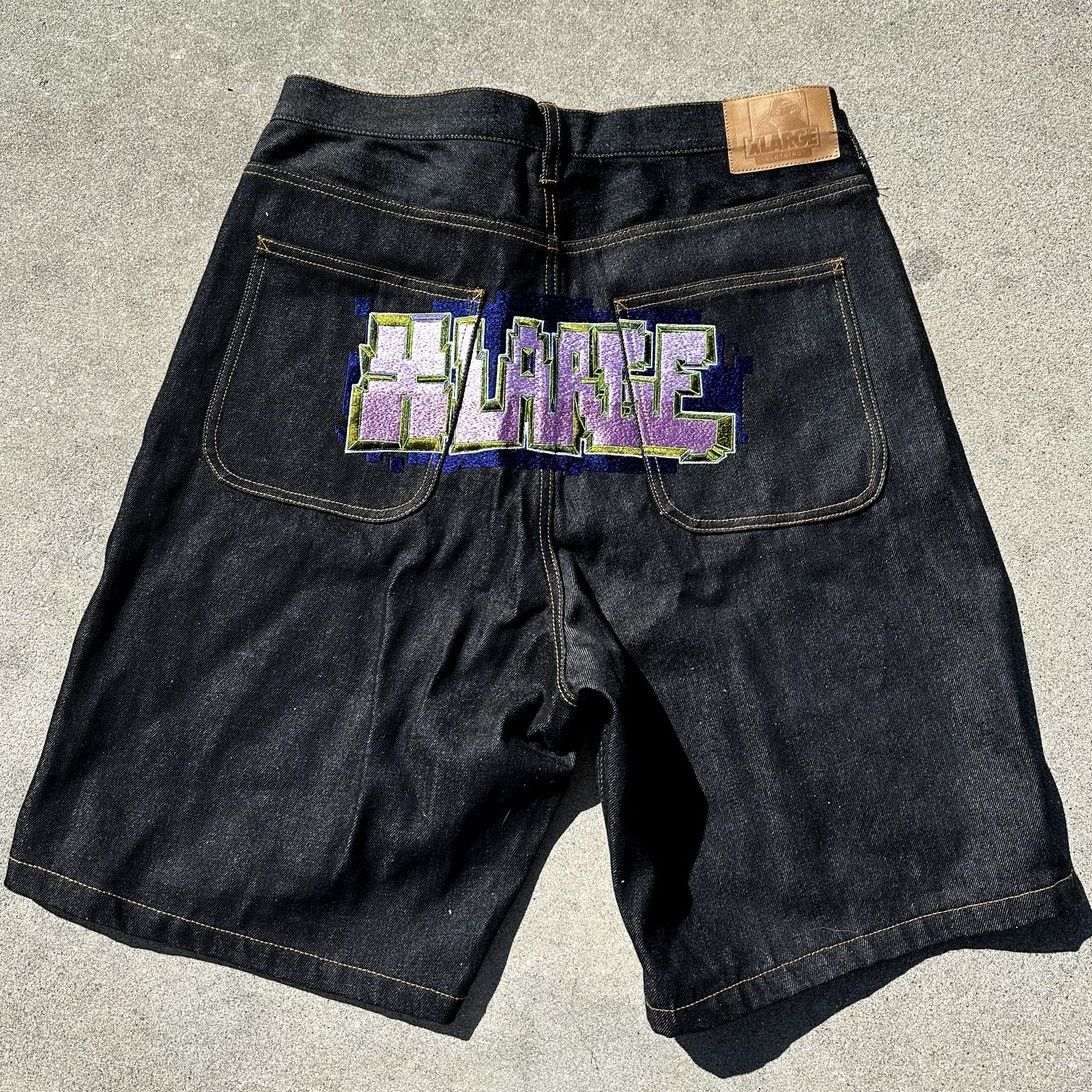 X-LARGE X Large Japan Sample Denim Skate Shorts Jorts Embroidered Size US 34 / EU 50 - 1 Thumbnail