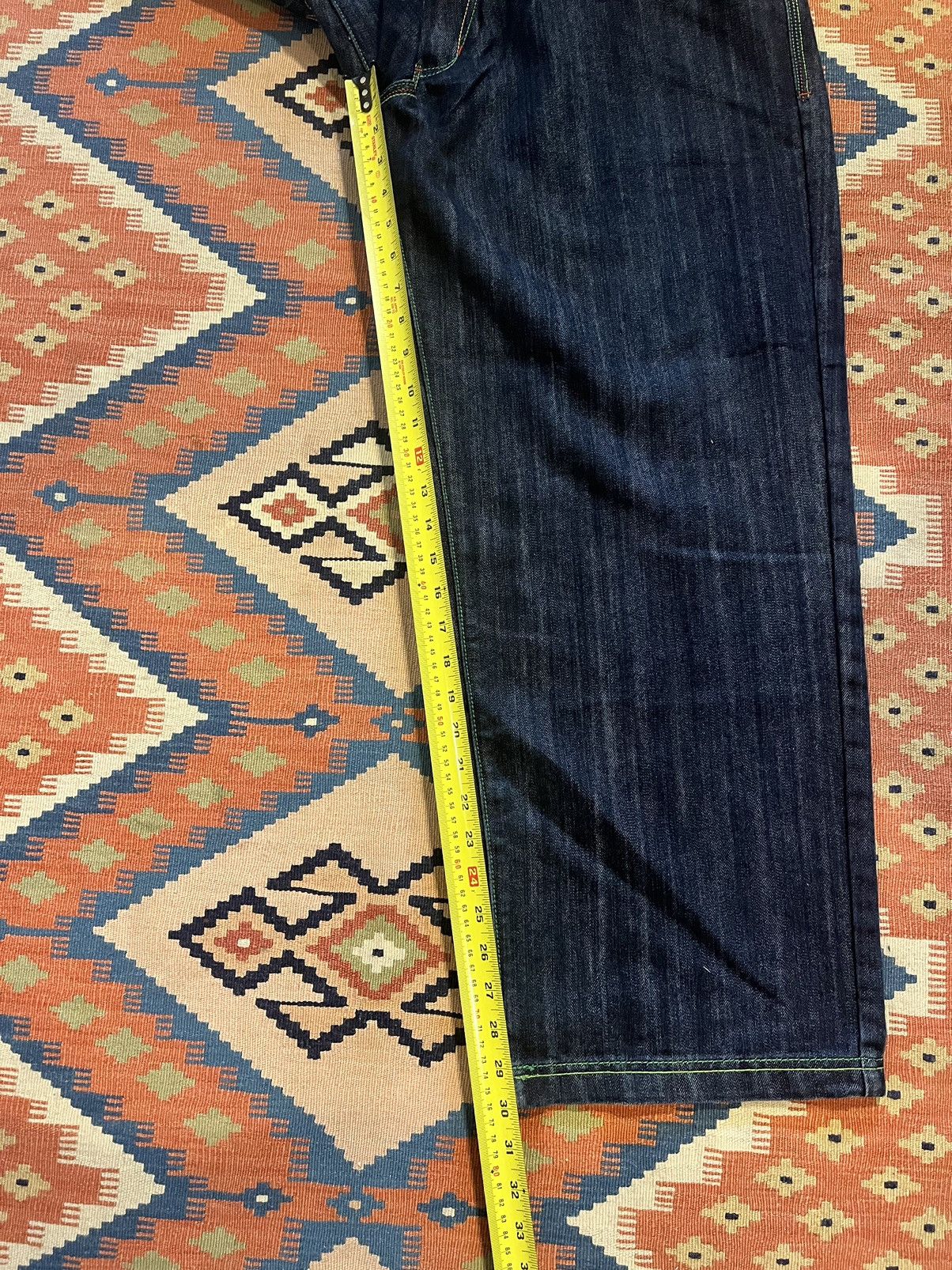 Vintage Vintage Y2K JNCO style wide leg baggy denim embroidered RARE Size US 36 / EU 52 - 6 Thumbnail