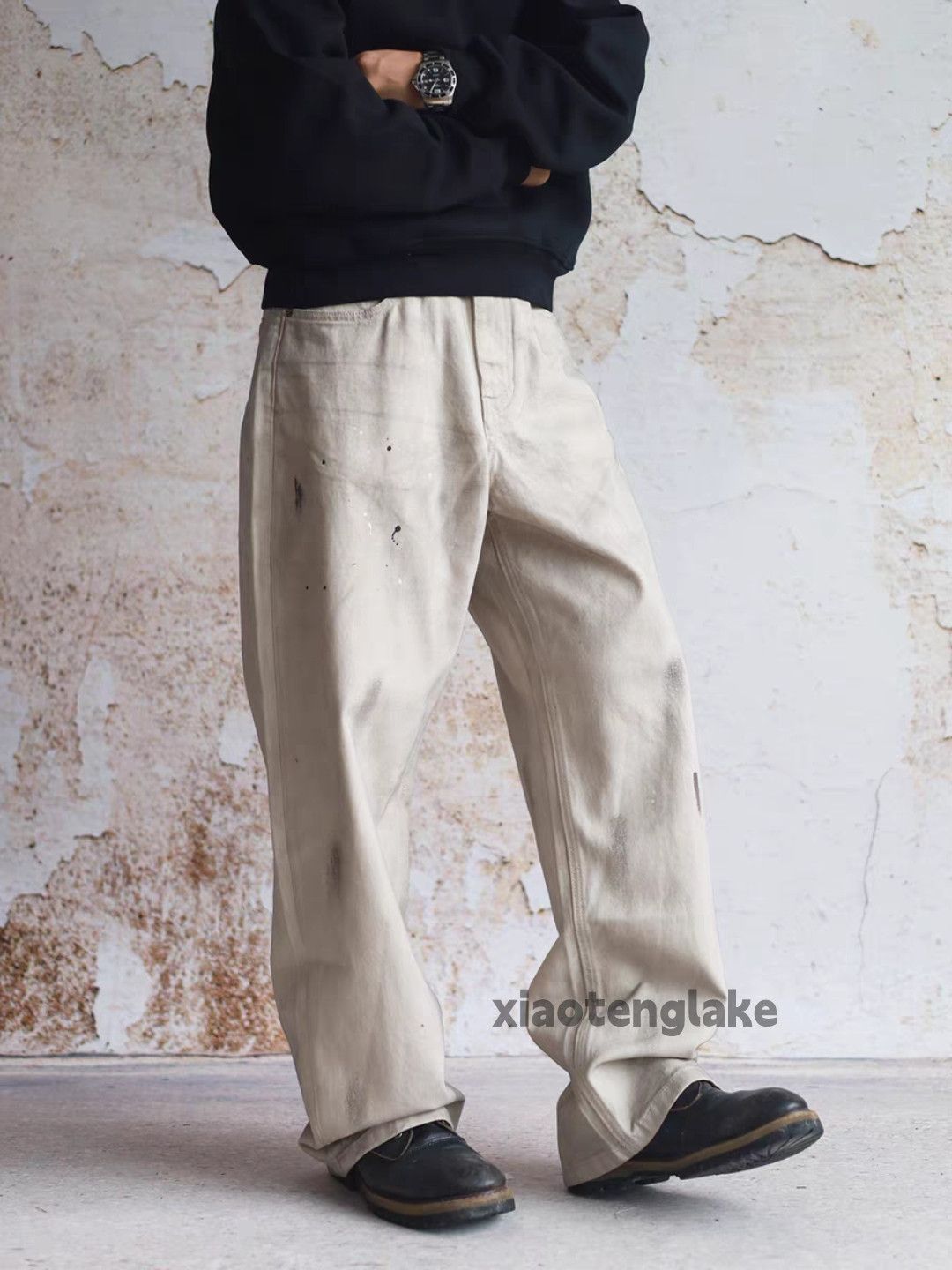 Vintage Unisex outdoor utility loose skate hiphop paint pants Size US 32 / EU 48 - 5 Thumbnail