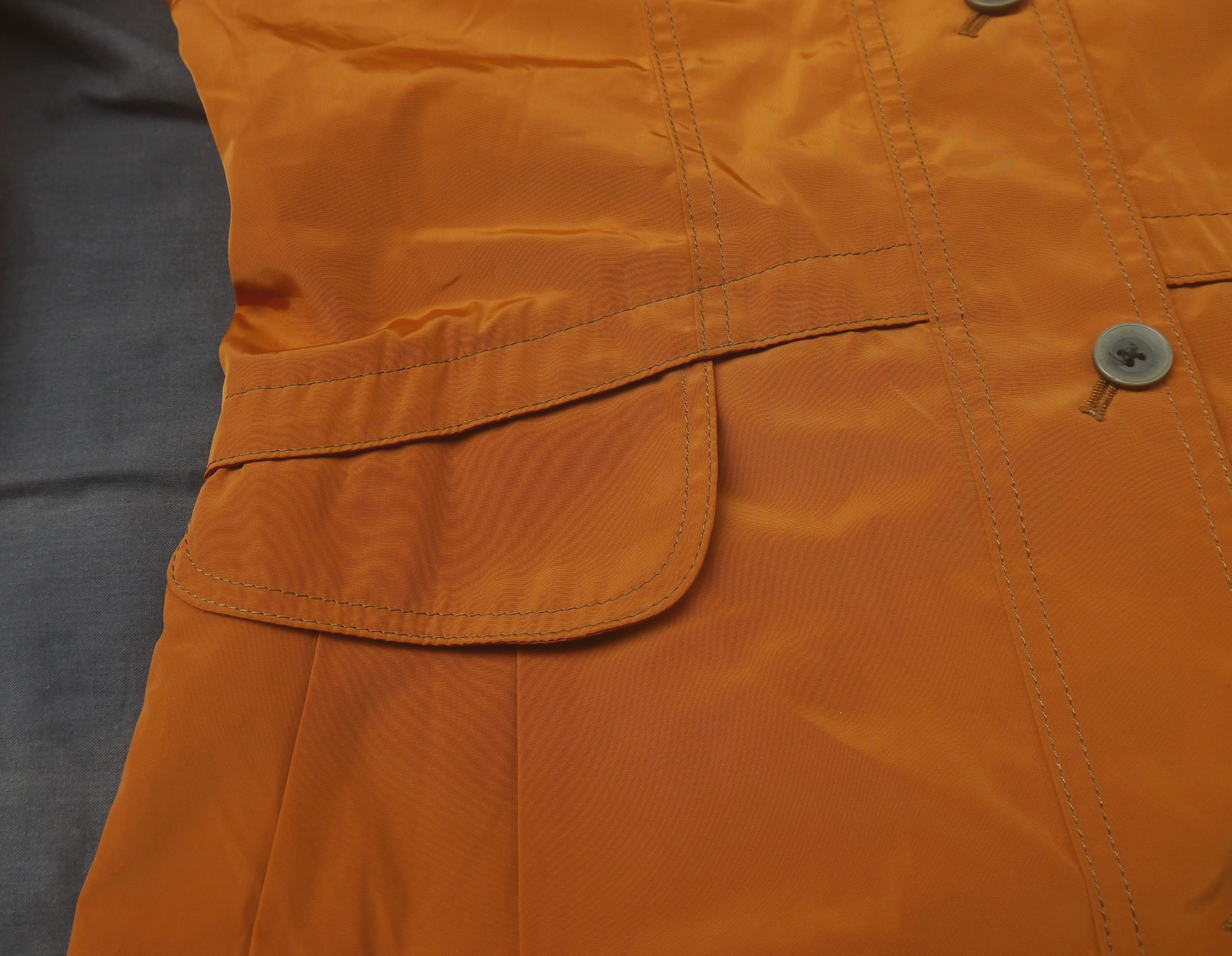 Kansai Yamamoto (J824) Kansai Bis Collection Orange Polyester Coat Sz 9 Size S / US 4 / IT 40 - 11 Thumbnail