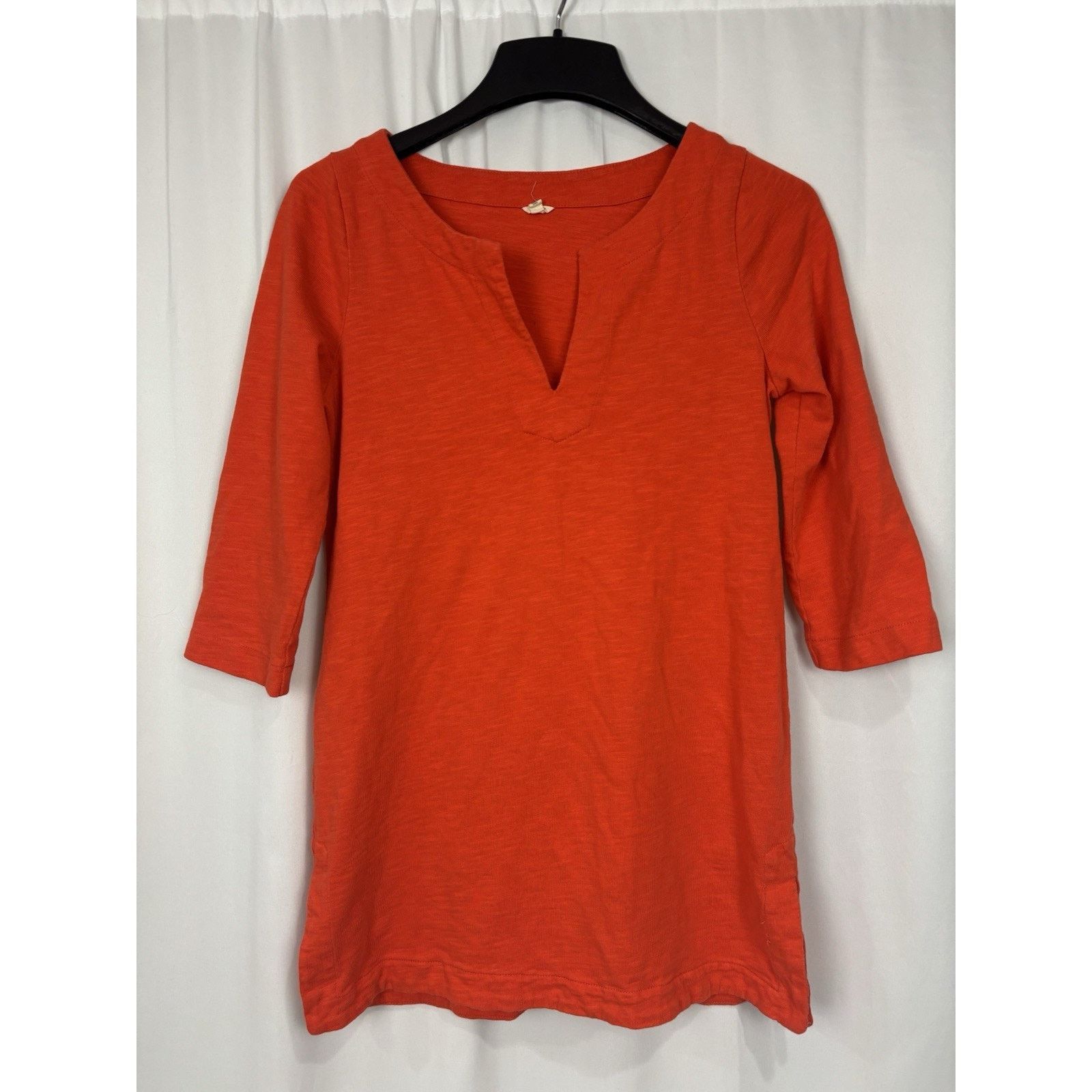 J.Crew J Crew Women’s S Orange Tunic Top Mini Dress 3/4 Sleeve Size S / US 4 / IT 40 - 1 Thumbnail