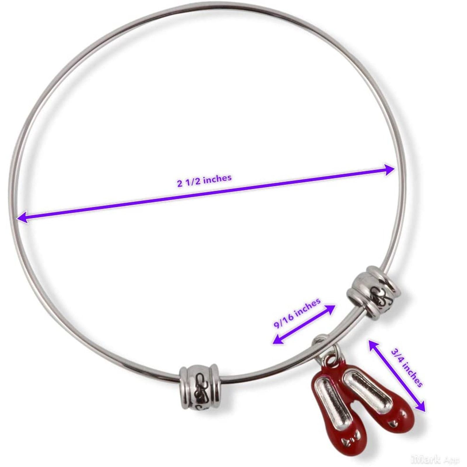& Other Stories Wizard of Oz | Ruby Slippers Jewelry Bracelet Bangle Size ONE SIZE - 2 Thumbnail