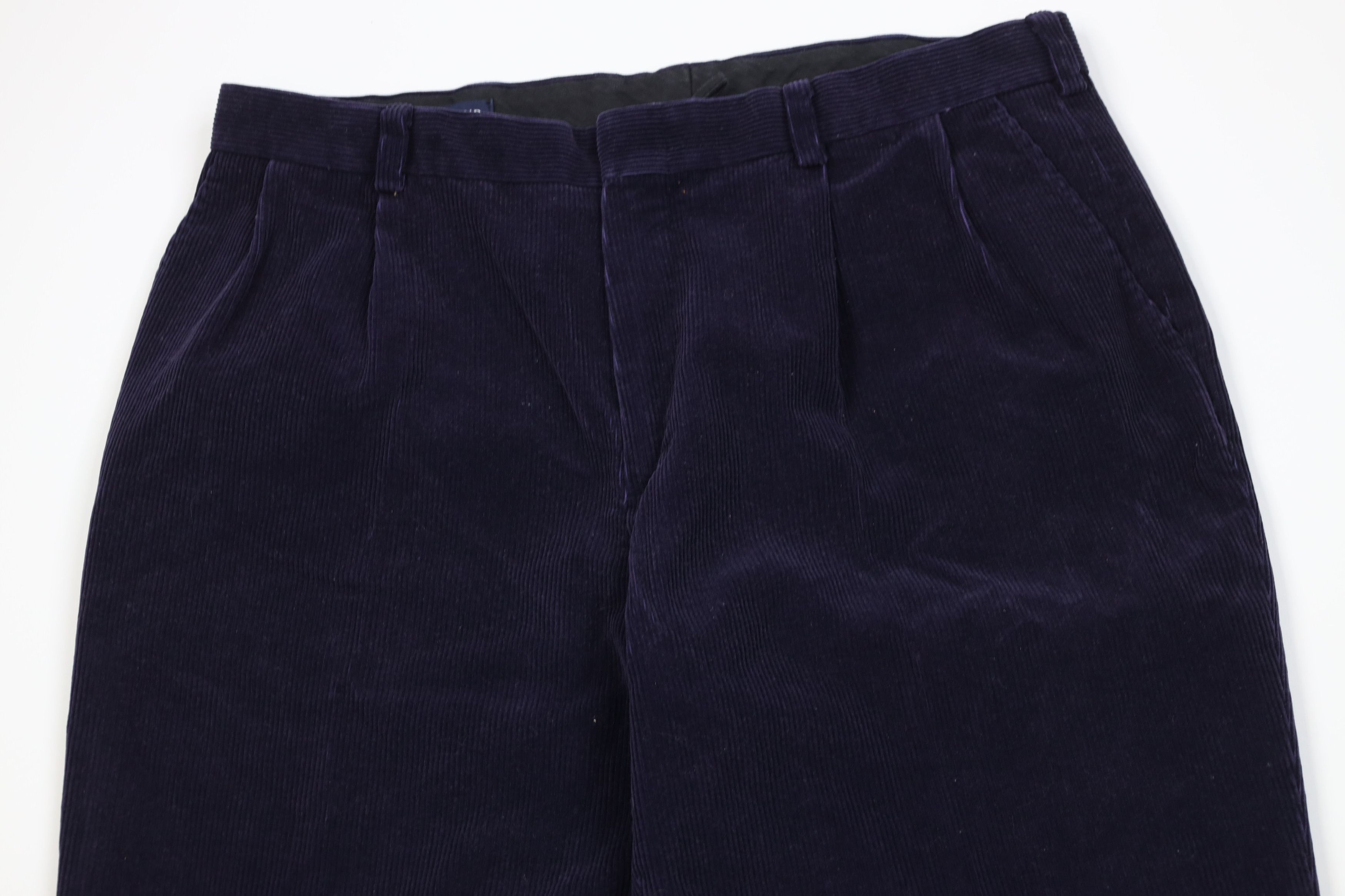 Lands' End Vintage 90s Lands End Heavy Wide Leg Corduroy Chino Pants Size US 36 / EU 52 - 2 Thumbnail