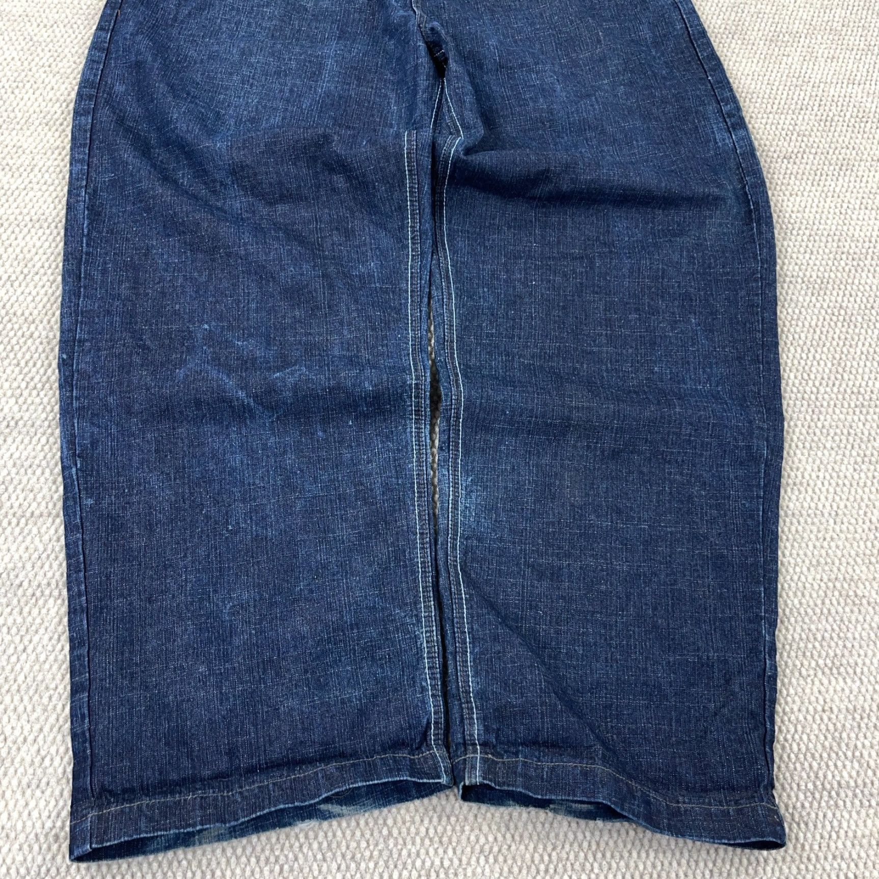 Southpole VINTAGE South Pole Jeans Men's 42x33 Baggy Wide-Leg Dark Wash 90s Hip Hop 5-Pocket Denim Blue Mens Size 42 Regular Waist Mens Size US 42 / EU 58 - 6 Thumbnail