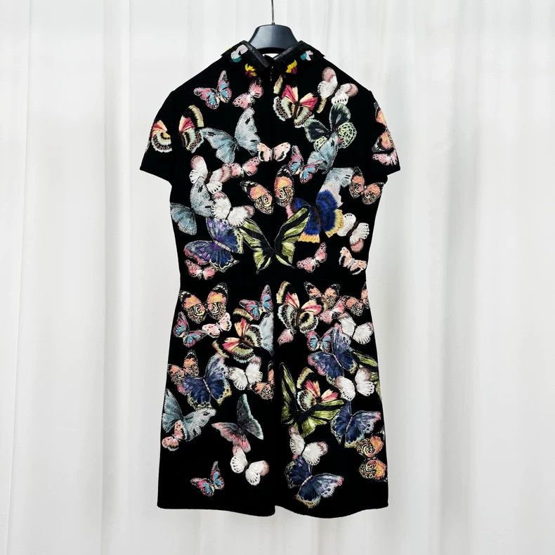 Valentino Valentino Heavy work embroidered butterfly nail bead wool Size S / US 4 / IT 40 - 2 Thumbnail