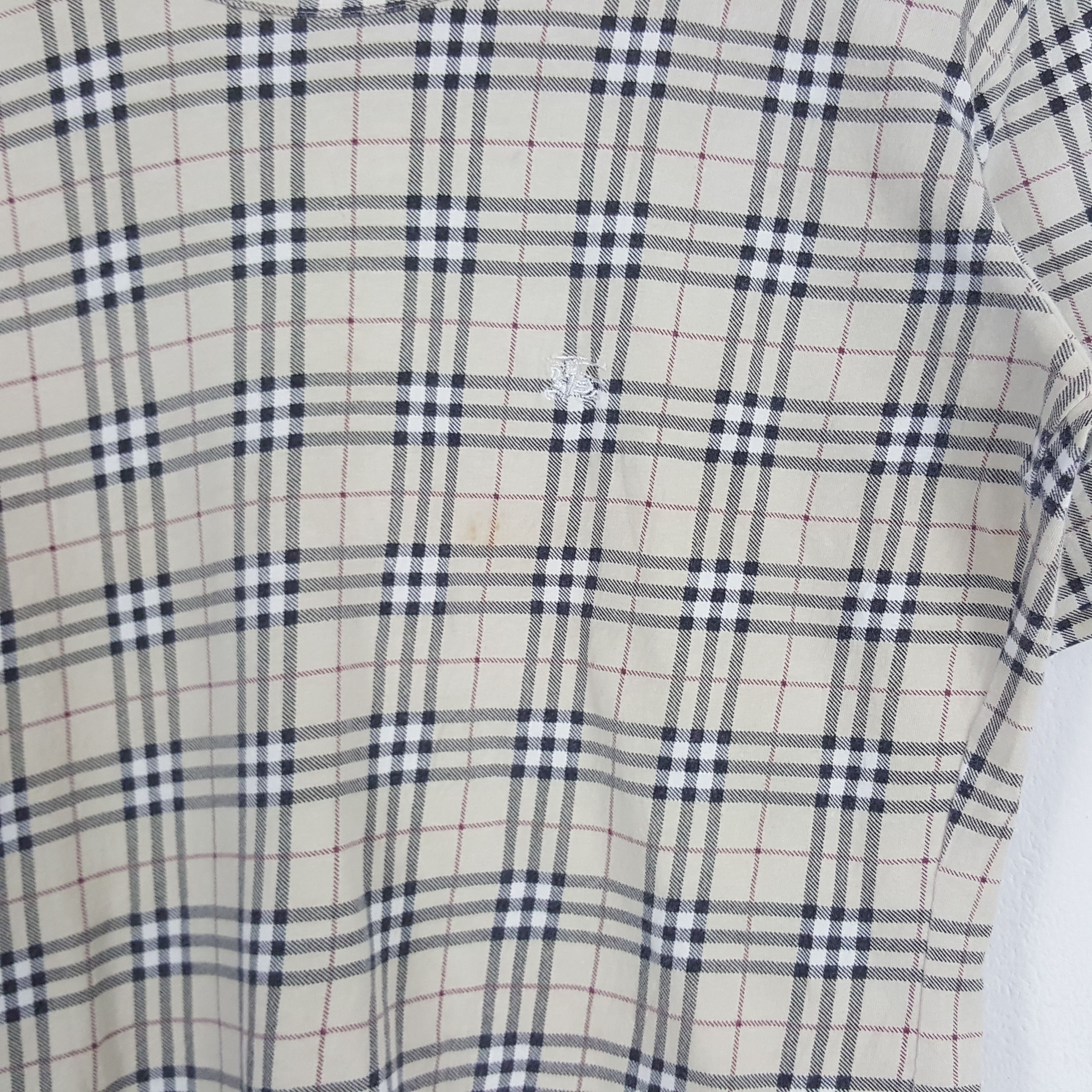 Burberry × Vintage Vintage Burberry London Nova Check Crop Tshirt Size US S / EU 44-46 / 1 - 2 Thumbnail