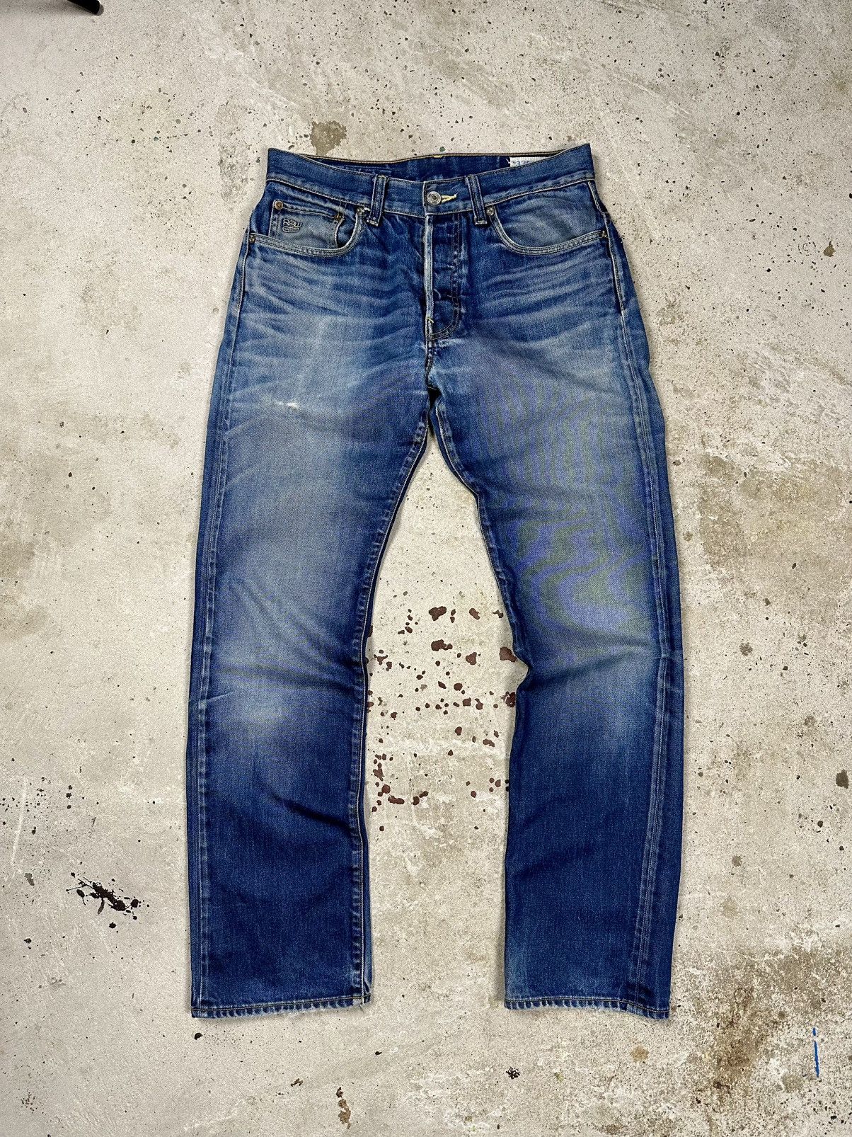 G-Star × Japanese Brand × Vintage Vintage Y2K G Star Raw 3301 Washed Navy Denim Pants Jeans Size US 30 / EU 46 - 2 Thumbnail