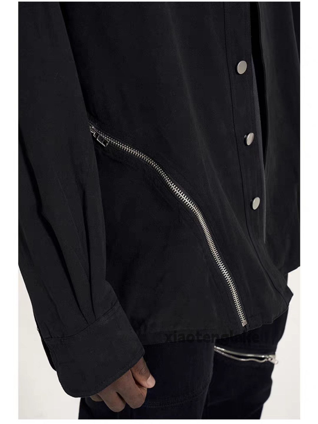 Designer Unisex utility zipper washed faded loose outdoor shirt Size US XL / EU 56 / 4 - 4 Thumbnail