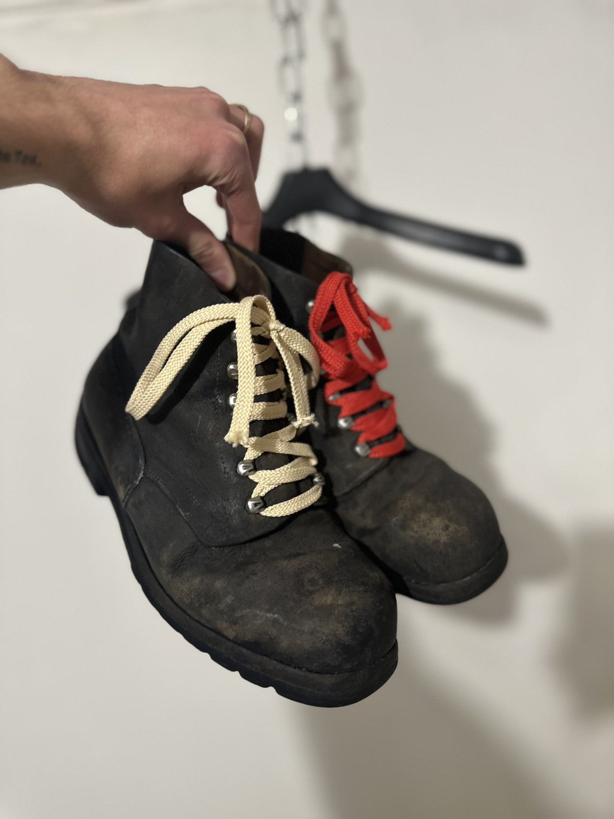Bally × Vintage Vintage Military Brown Leather Boots Bally Y2K style Size US 10 / EU 43 - 1 Thumbnail