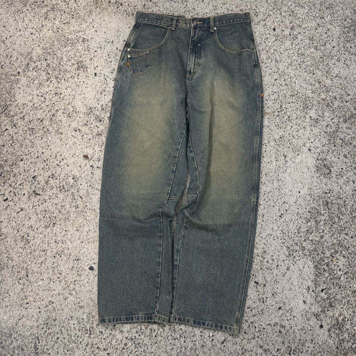 Vintage 90s Faded Vibes Jeans Baggy Wide Leg Skater Denim ERD Grunge Size US 34 / EU 50 - 10 Thumbnail