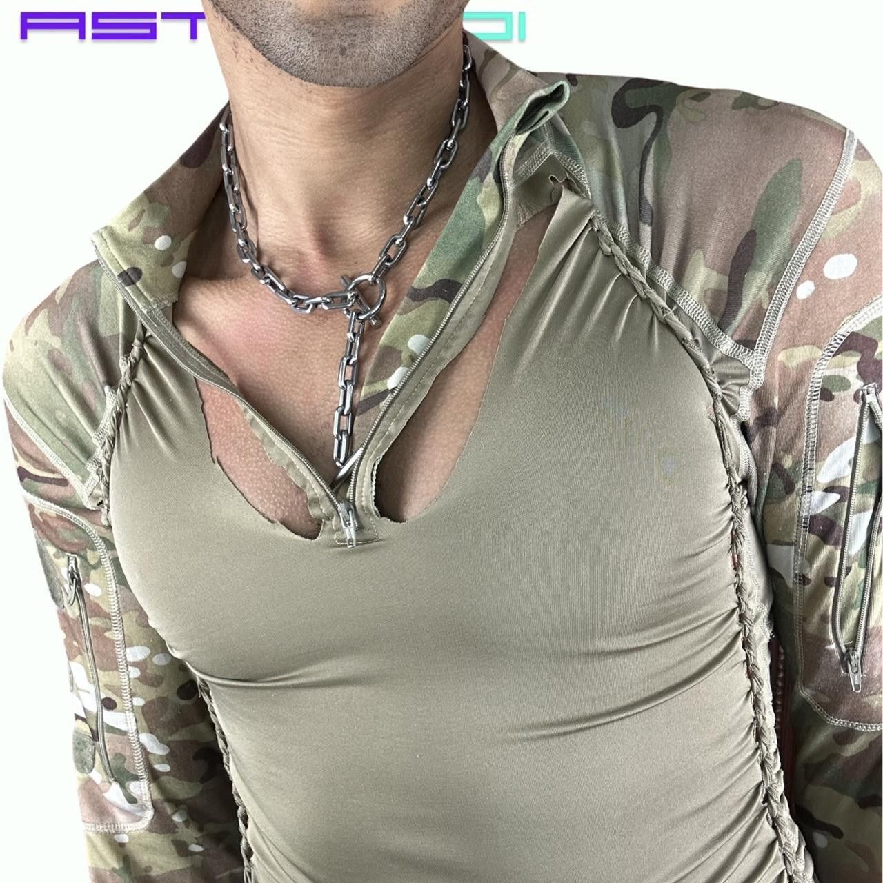 Other ASTROBOI* GREEN BRAIDED LYCRA CAMO COMPRESSION TOP _ SMALL Size US L / EU 52-54 / 3 - 1 Thumbnail
