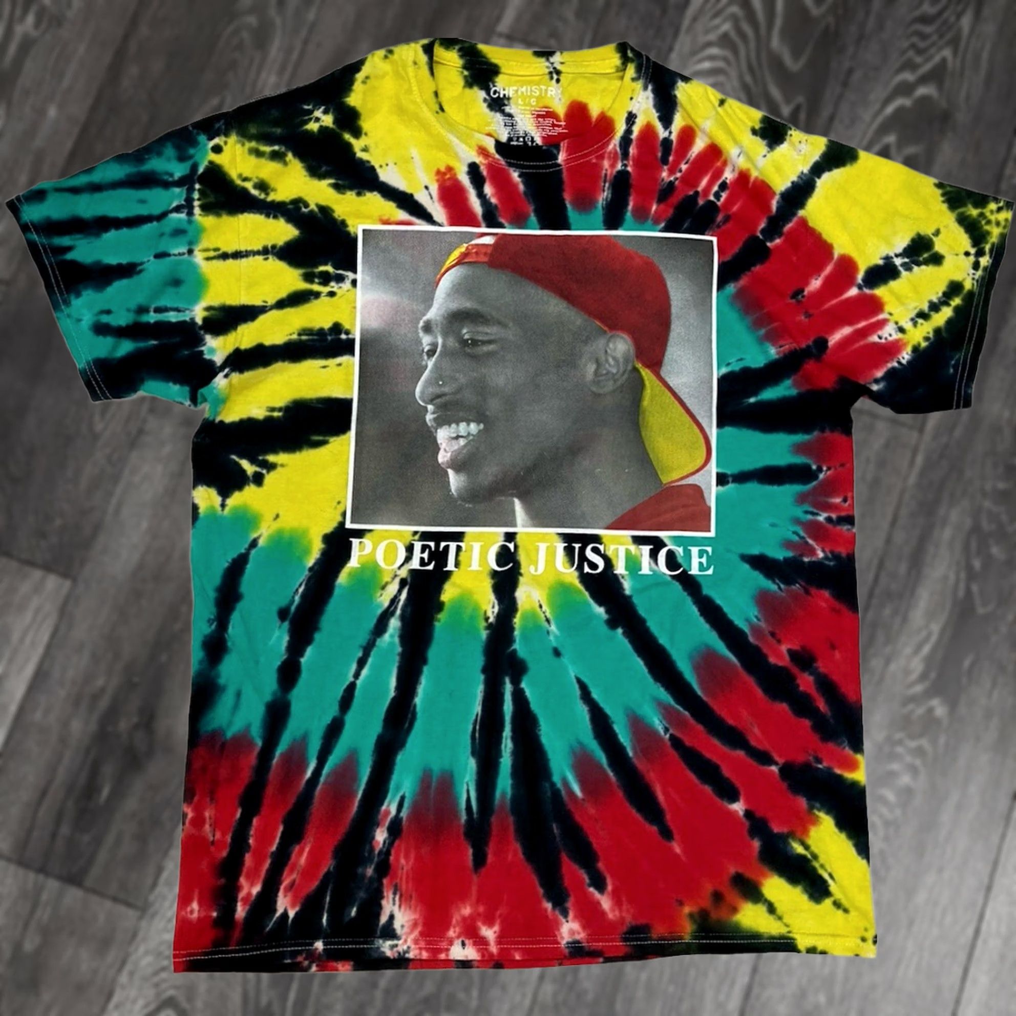 Vintage Tupac 2pac Shakur Poetic Justice Movie Graphic Tie Dye T-shirt Men Large Size US L / EU 52-54 / 3 - 1 Thumbnail