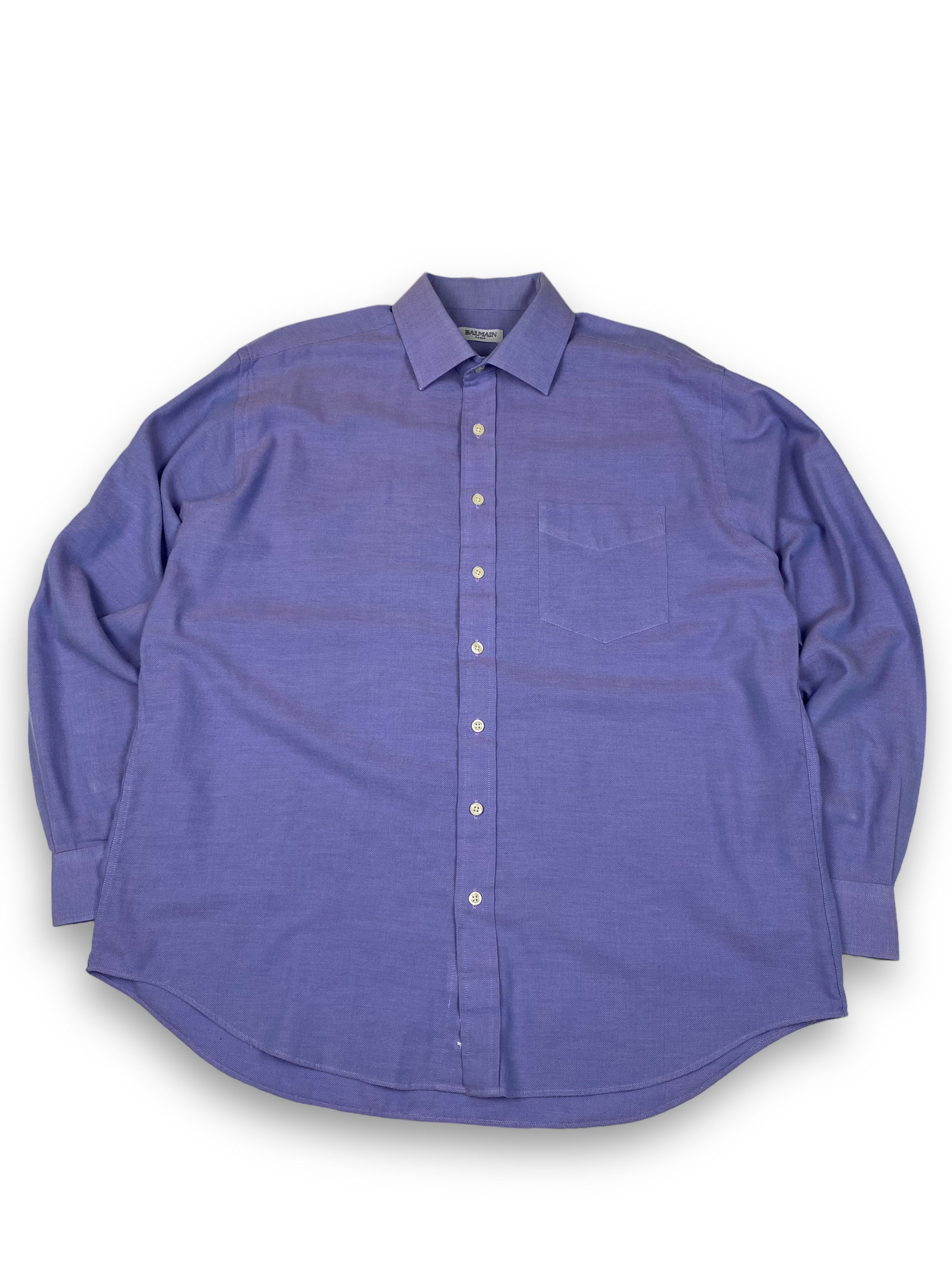Vintage BALMAIN Purple Fade Button Up Shirt M615