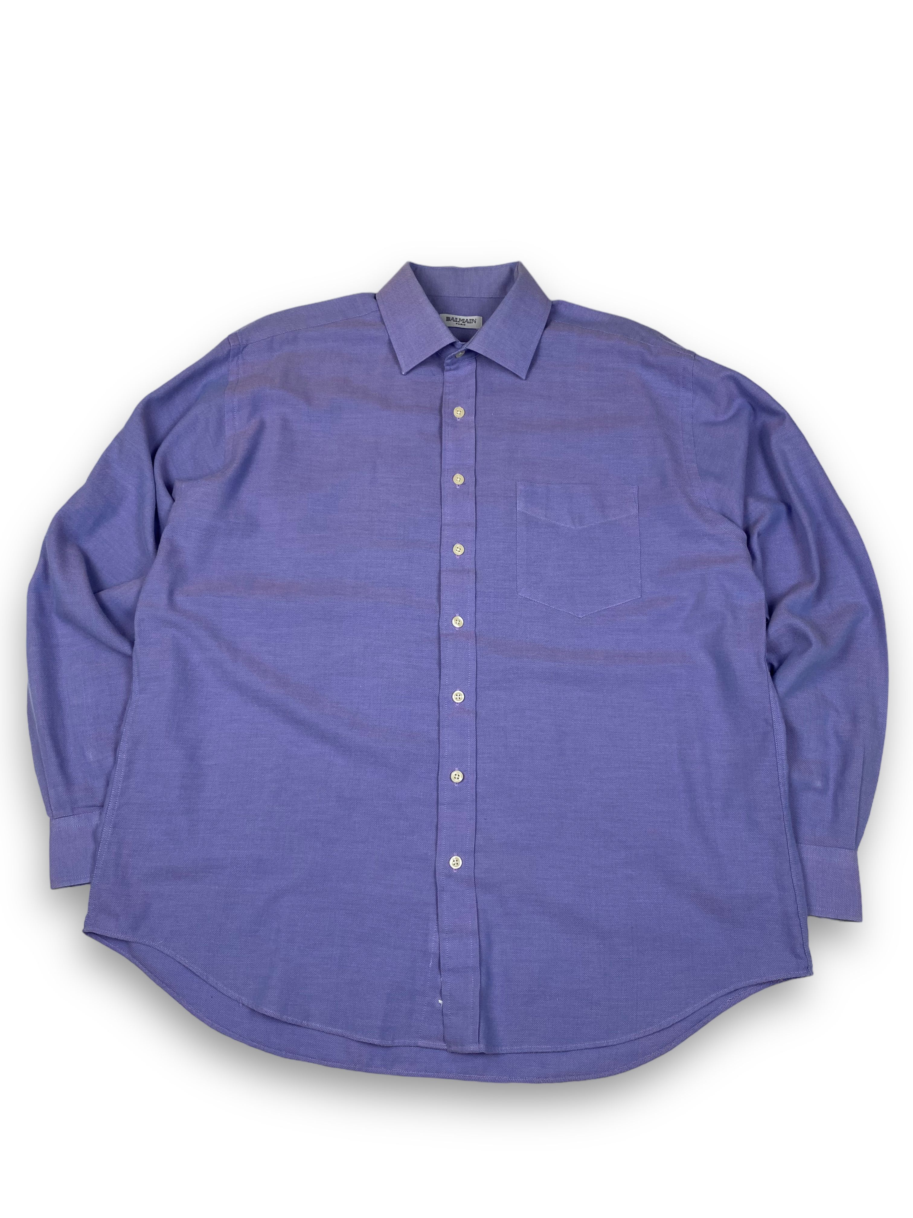 Pre-owned Balmain Vintage  Purple Fade Button Up Shirt M615 In Purple Gradient