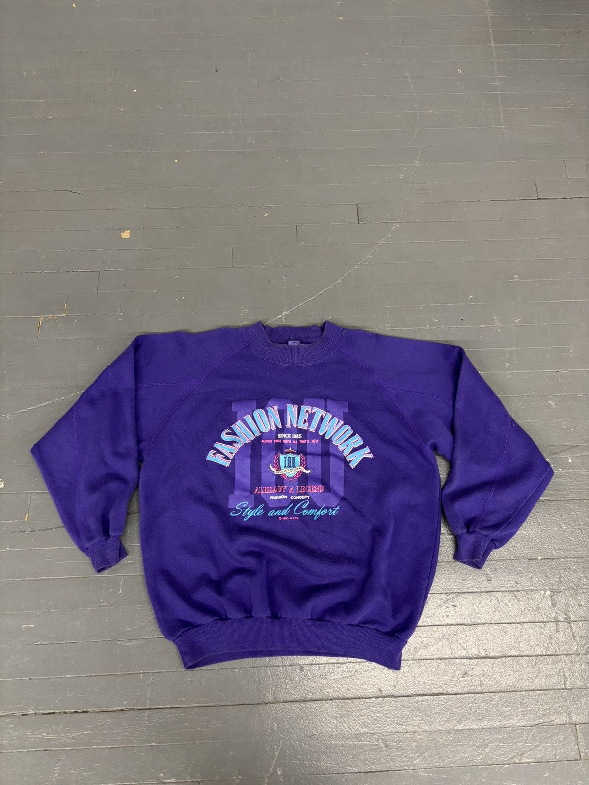 Vintage 90s vintage fashion network sweatshirt Size XL / US 12-14 / IT 48-50 - 7 Thumbnail