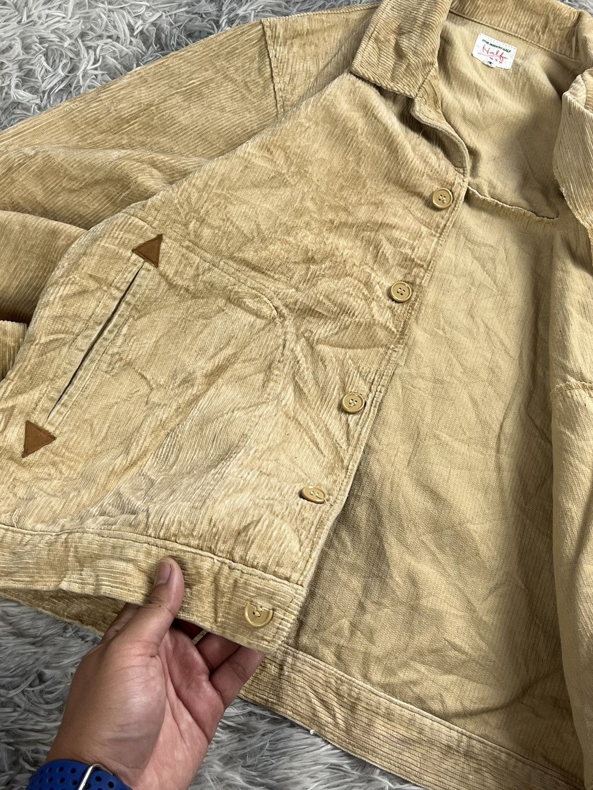 Japanese Brand good morning half corduroy jacket Size US M / EU 48-50 / 2 - 8 Thumbnail