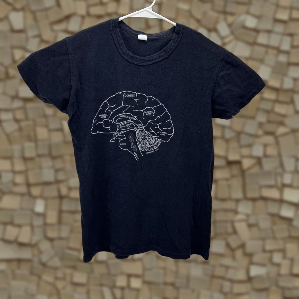 Vintage VINTAGE Anatomical Brain Anatomy Shirt Mens M/L White Medical Graphic 90s USA Size US M / EU 48-50 / 2 - 1 Thumbnail