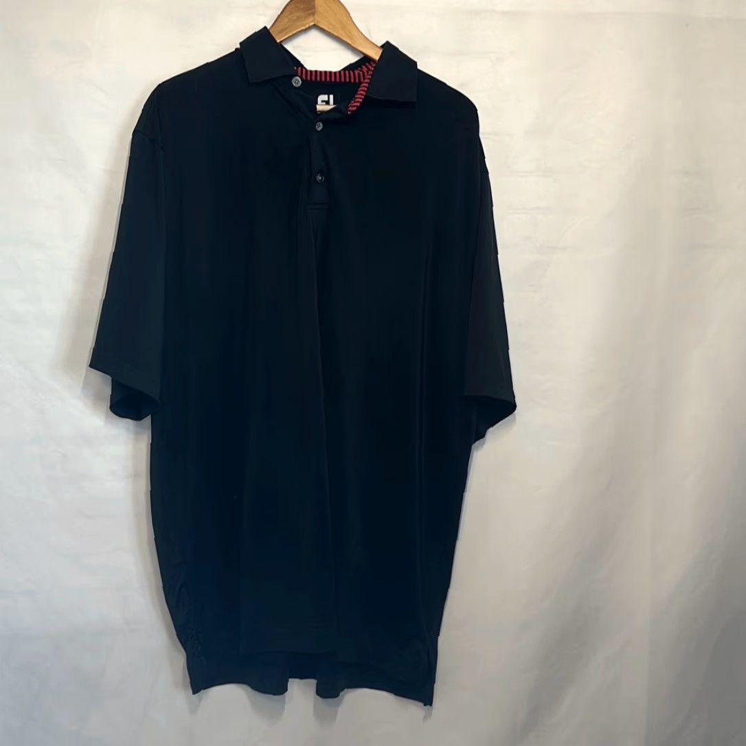 Footjoy FootJoy Polo Shirt Short Sleeve Black XL Mens Golf Polo Shirt Black FootJoy Mens XL Short Sleeve Golf Polo Shirt Size US XL / EU 56 / 4 - 2 Thumbnail