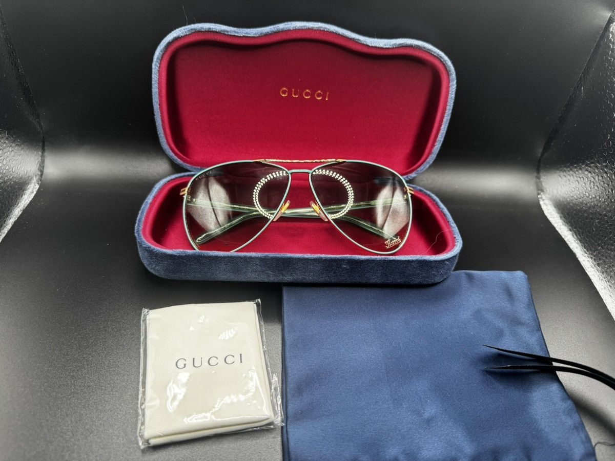 Gucci Gucci Aviator Tiffany Blue Sunglasses Y2K Size ONE SIZE - 1 Thumbnail