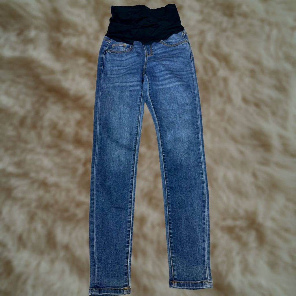 Vintage Indigo Poppy Maternity Jeans Skinny Womens S Blue Stretch Pull On Size 28" / US 6 / IT 42 - 1 Thumbnail