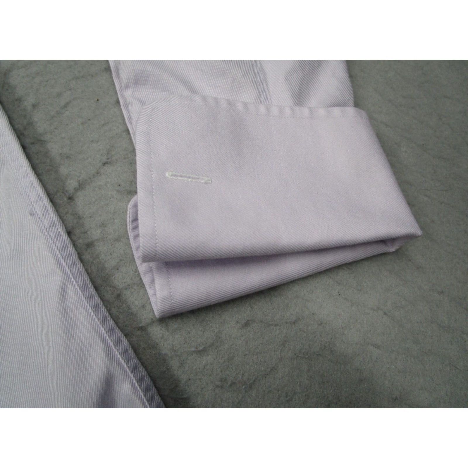 David Donahue David Donahue Dress Shirt Mens 16 34 Purple Button Up French Cuff 100% Cotton Casual Business Workwear Designer Clothing Size 34R - 5 Thumbnail