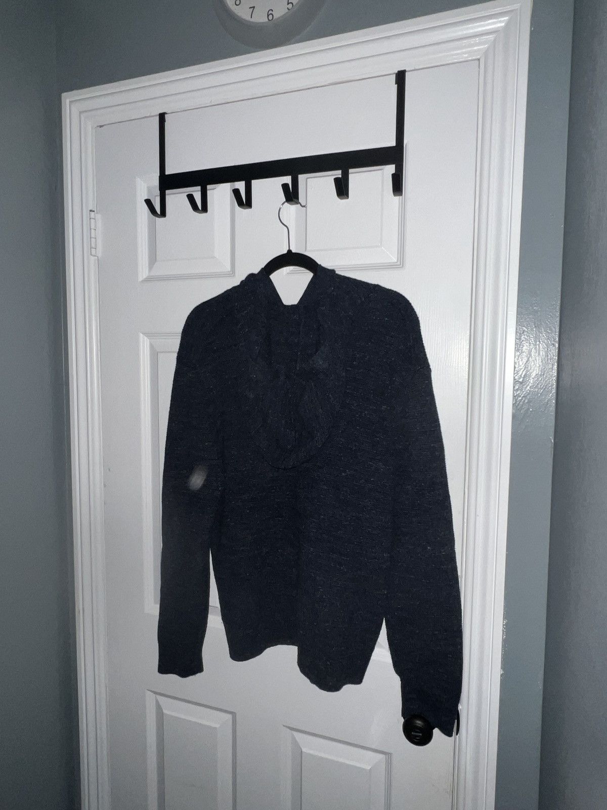 Banana Republic Banana Republic Brushed Waffle Knit Navy Hoodie Size US L / EU 52-54 / 3 - 2 Thumbnail