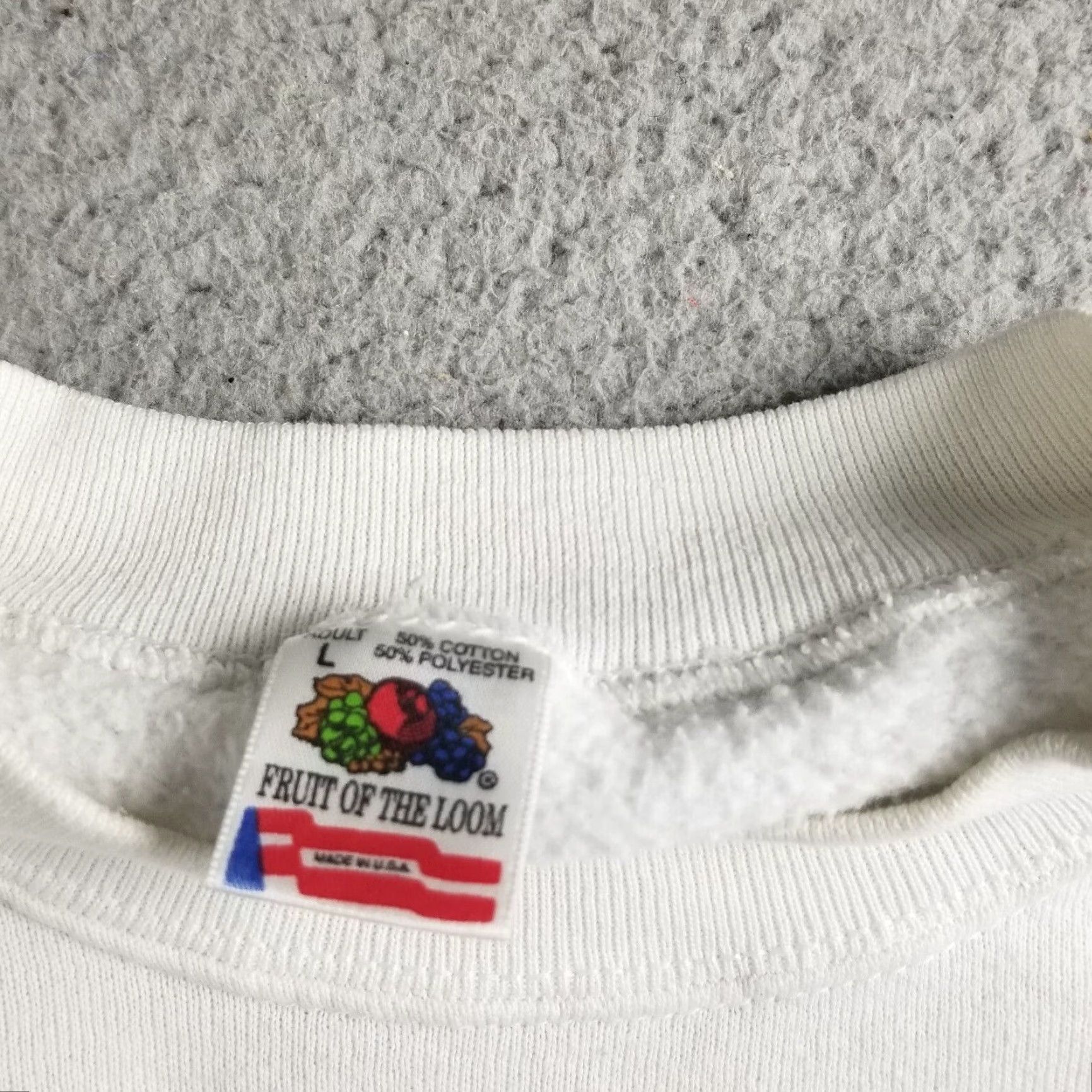 Fruit Of The Loom Vintage Fruit of the Loom Sailboat Sweatshirt Women Large White Caribbean Sea Map Crewneck Pullover Casual Activewear Size L / US 10 / IT 46 - 3 Thumbnail