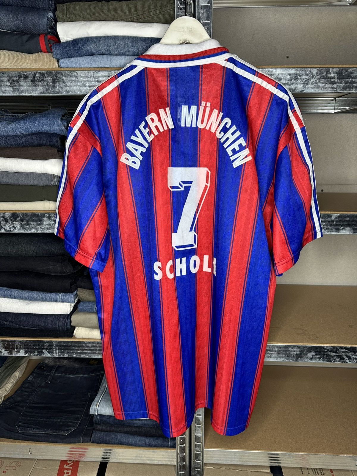Adidas #7 Scholl Adidas FC Bayern München 90s Football Soccer Shirt Size US XL / EU 56 / 4 - 2 Thumbnail