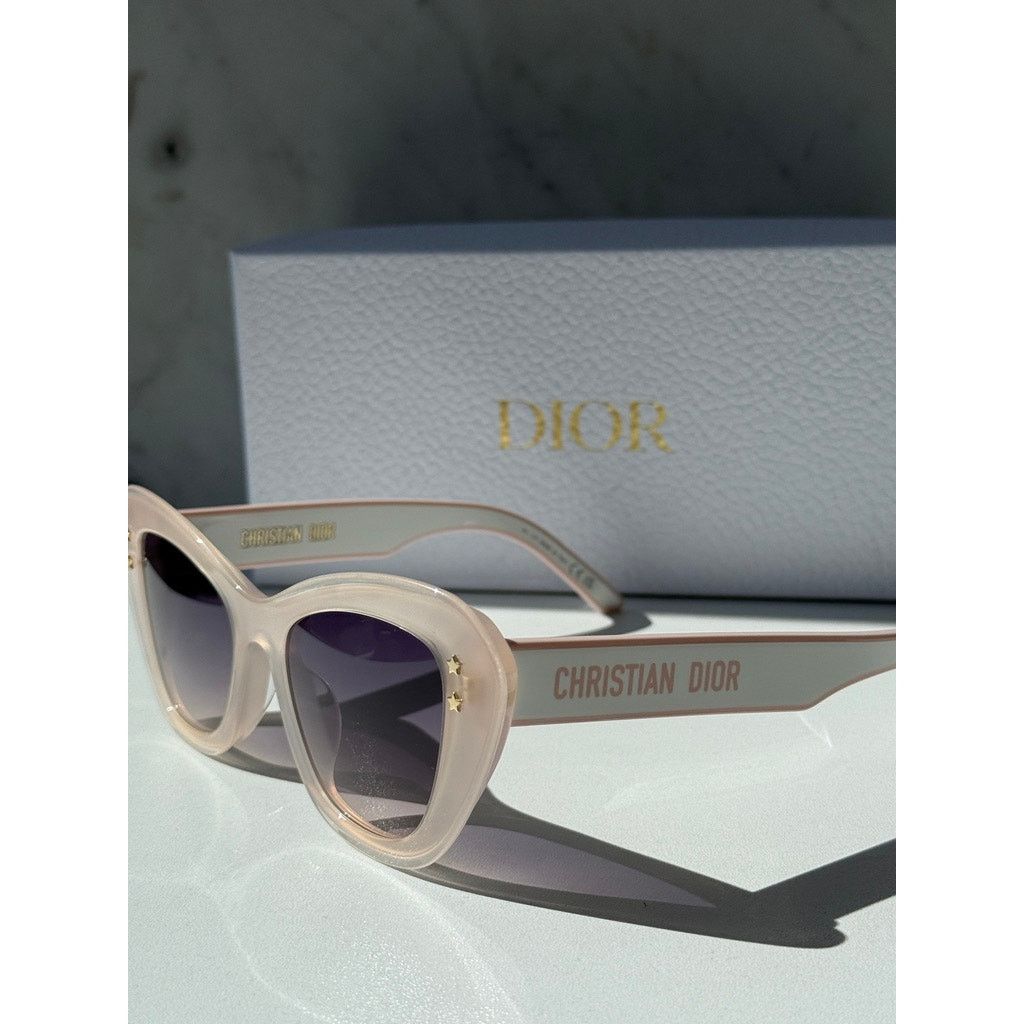 Dior NEW Dior Pacific B3U Logo Sunglasses Cat Eye Milky Pink Size ONE SIZE - 5 Thumbnail