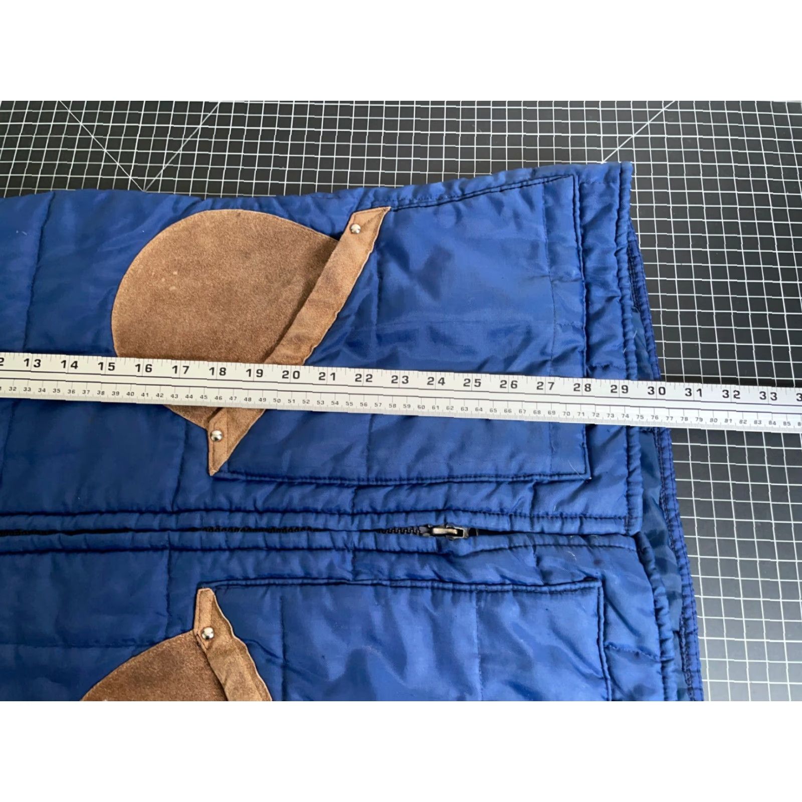 Vintage VINTAGE Bob Allen Quilted Shooting Jacket Adult Medium Blue Suede Leather Trim Size US M / EU 48-50 / 2 - 5 Thumbnail