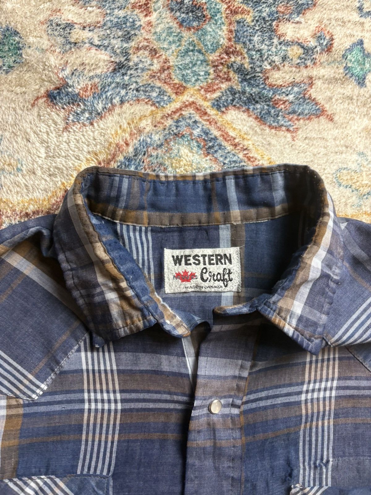 Vintage Vintage Western Craft Plaid Pearl Snap Shirt Size XL Size US XL / EU 56 / 4 - 3 Thumbnail