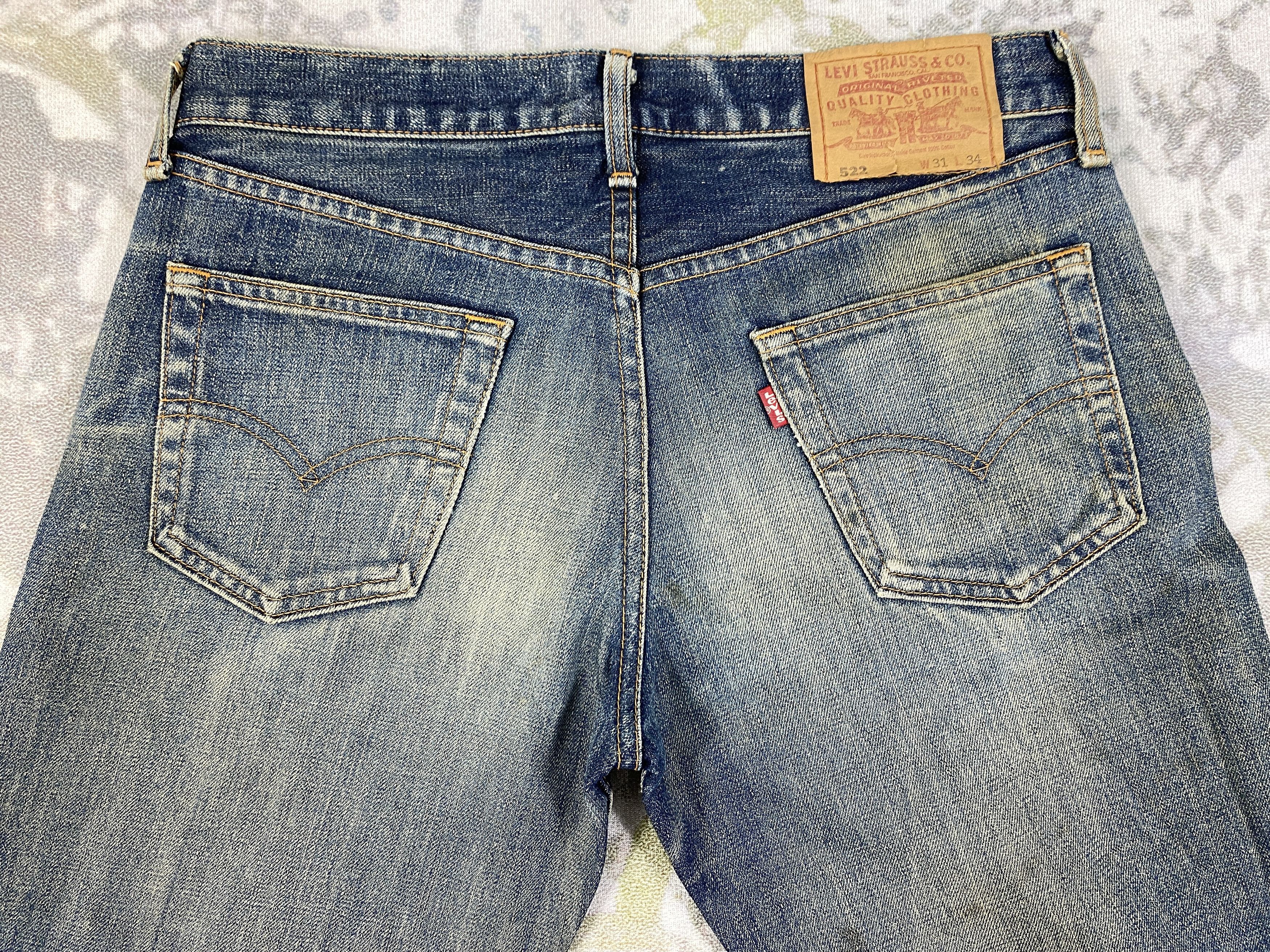 Levi's Earth Tone Vintage Levi's 522 Jeans 32x35.5 Denim -JN2036 Size US 32 / EU 48 - 4 Thumbnail
