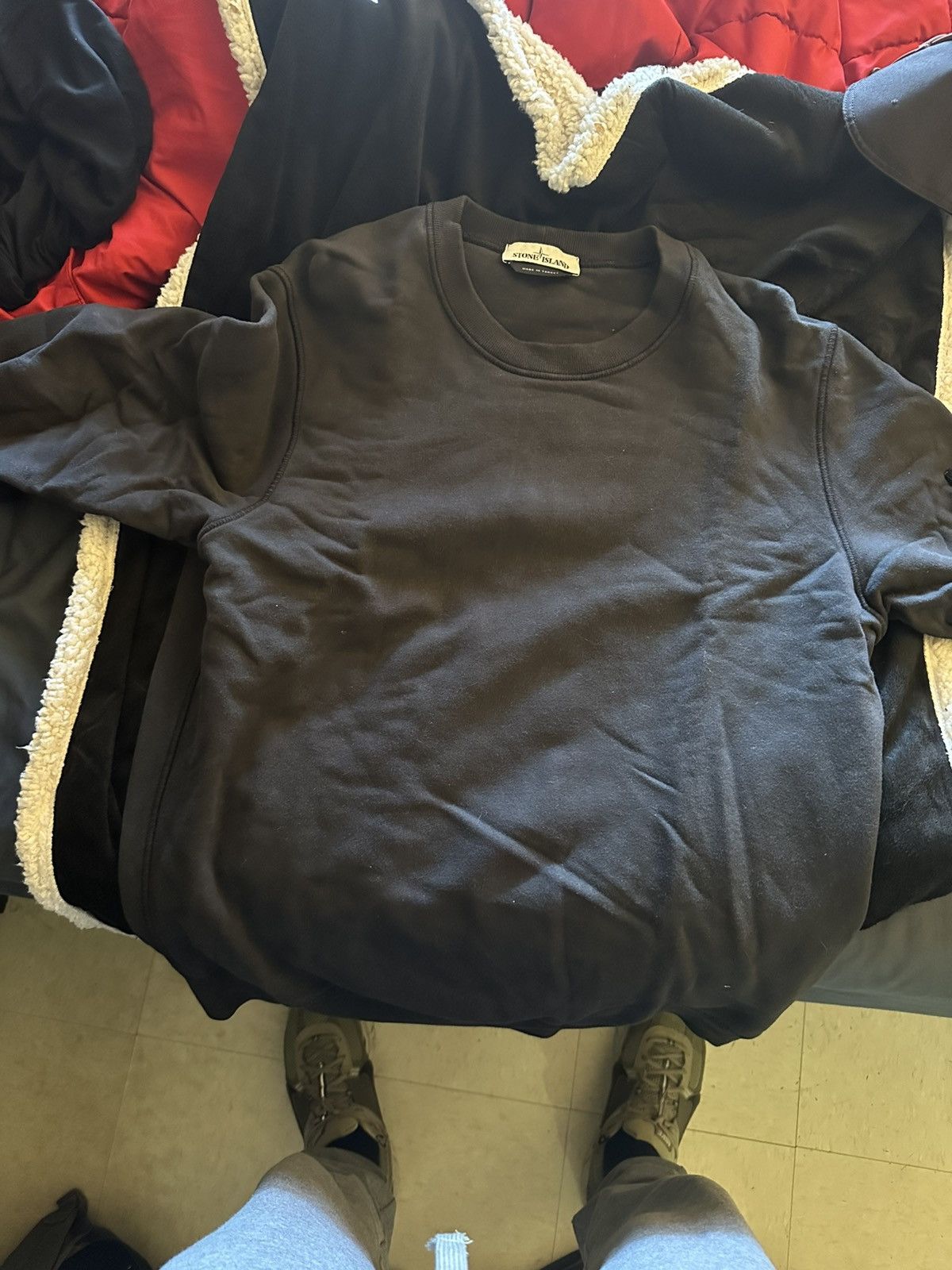 Stone Island Black/Grey Stone Island pull over Size US L / EU 52-54 / 3 - 1 Thumbnail