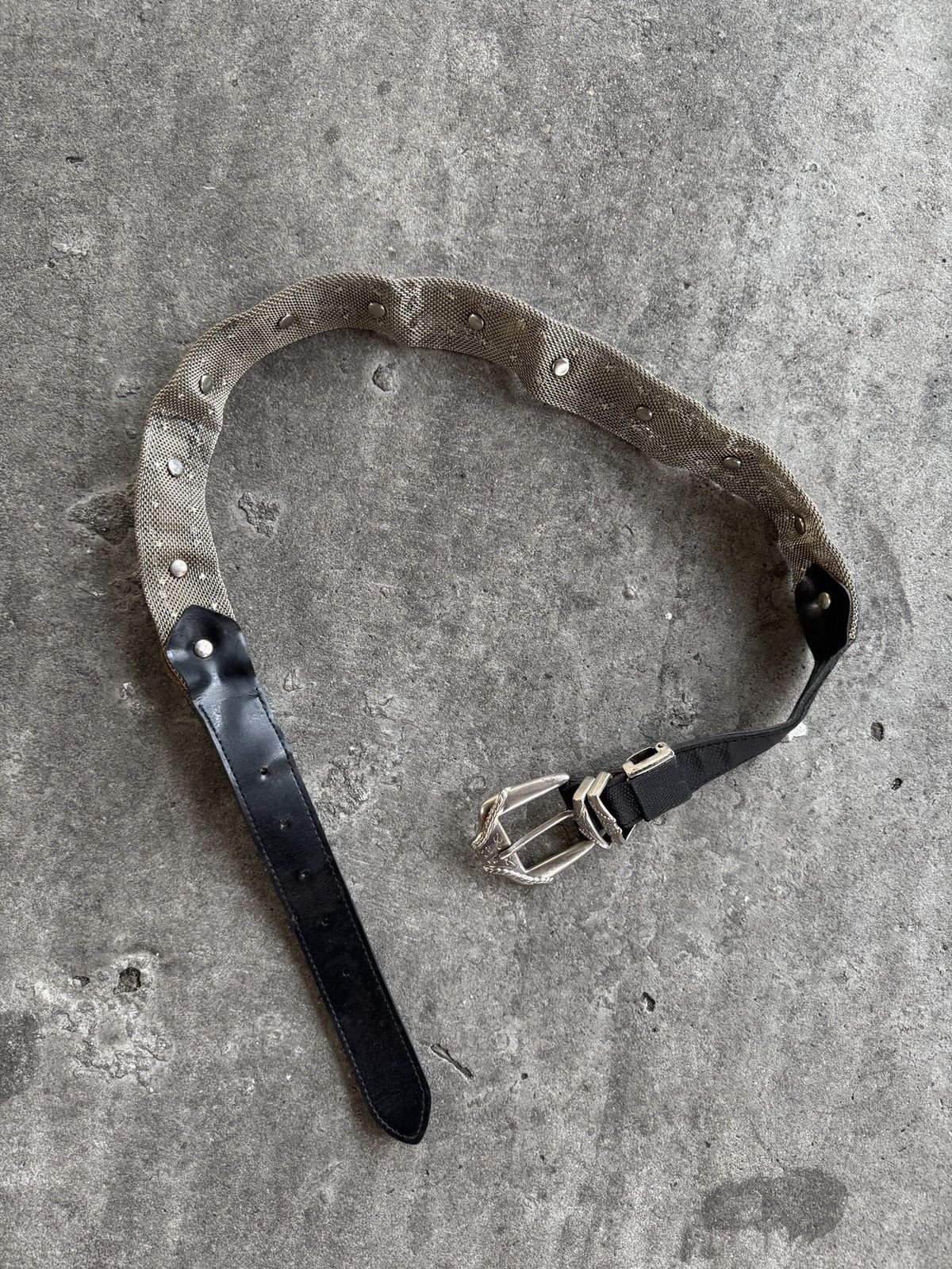 Japanese Brand Vintage Studded Leather Belt Size ONE SIZE - 6 Thumbnail
