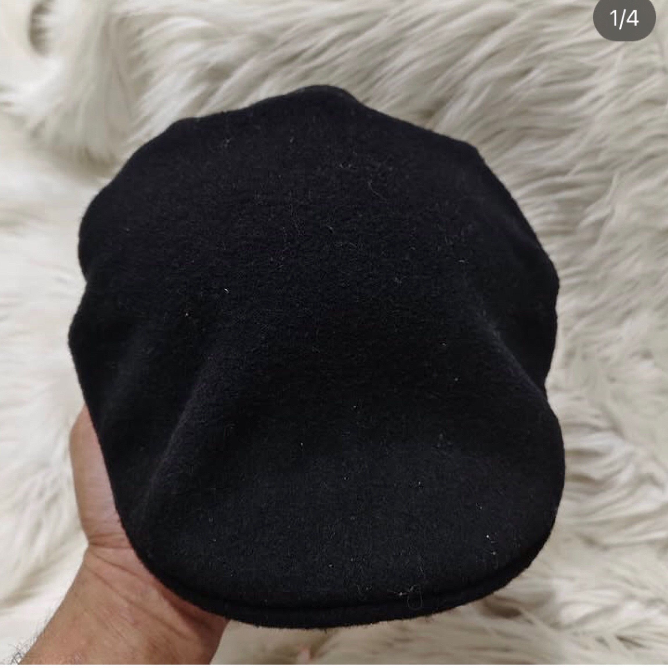 Kangol × Vintage Vintage Kangol Wool Flatcap Black Flatcap newsboy cap Size L Size ONE SIZE - 5 Thumbnail