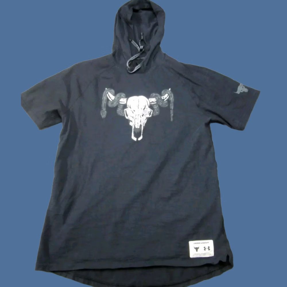Under Armour Under Armour Hoodie Mens Medium Black Skull Snake Graphic Rock Short Sleeve Size US M / EU 48-50 / 2 - 1 Thumbnail