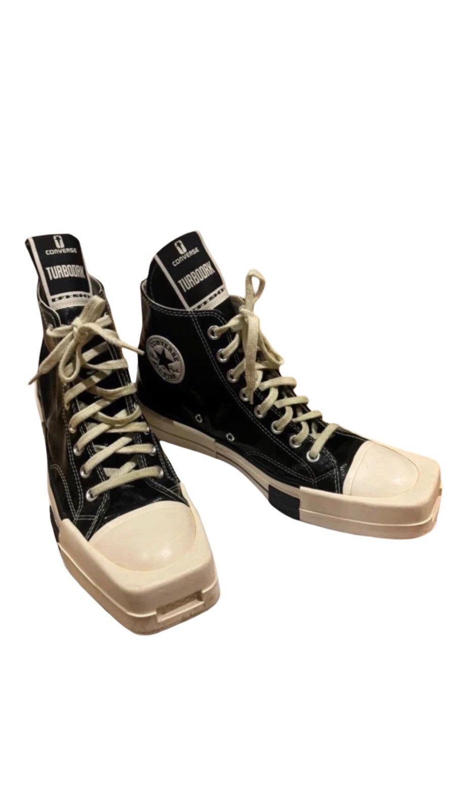 Rick Owens Drkshdw Rick Owens DRKSHDW x Converse TurboDRK Hi Blk Patent Size 8 Size US 8 / EU 41 - 2 Thumbnail