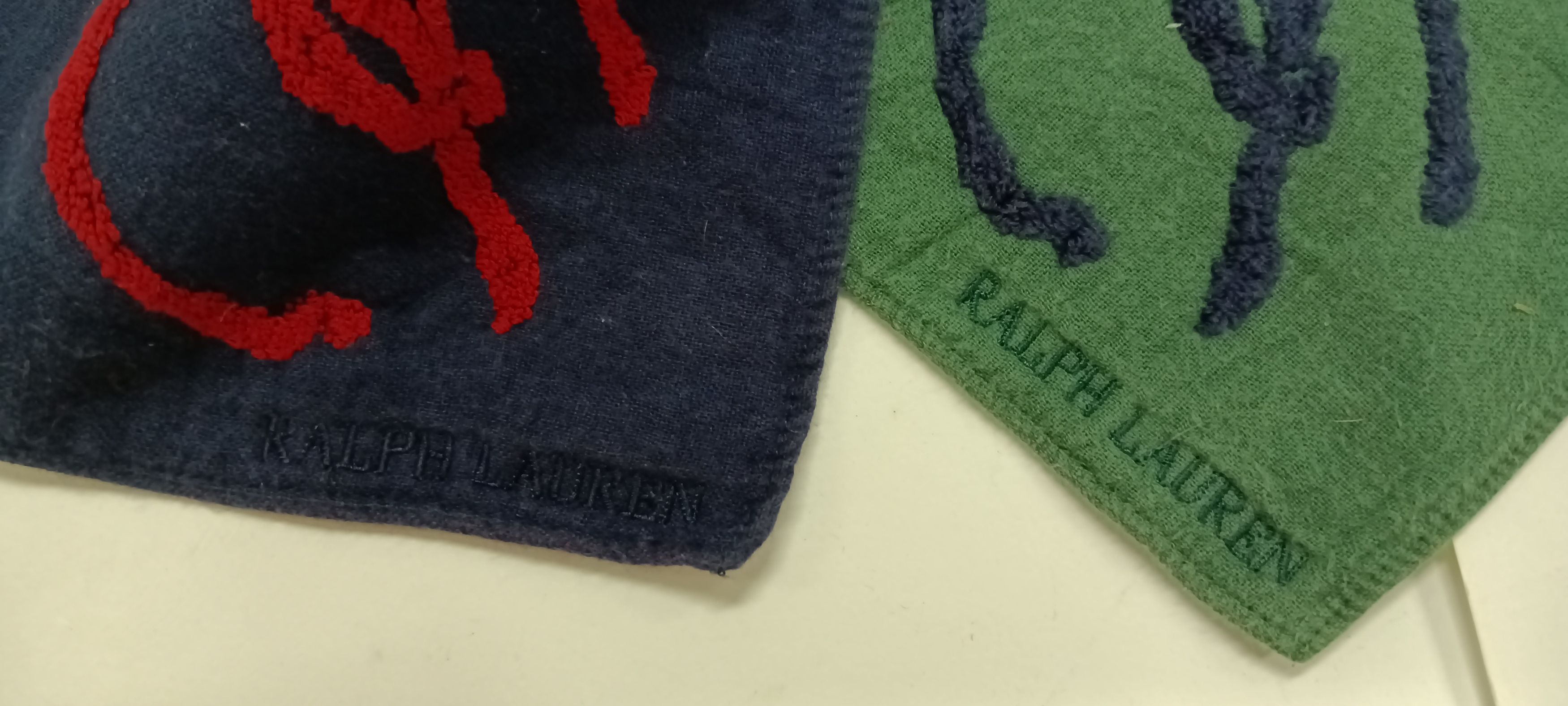 Polo Ralph Lauren × Vintage 2 pieces Polo ralph lauren big logo face towel Size ONE SIZE - 2 Thumbnail