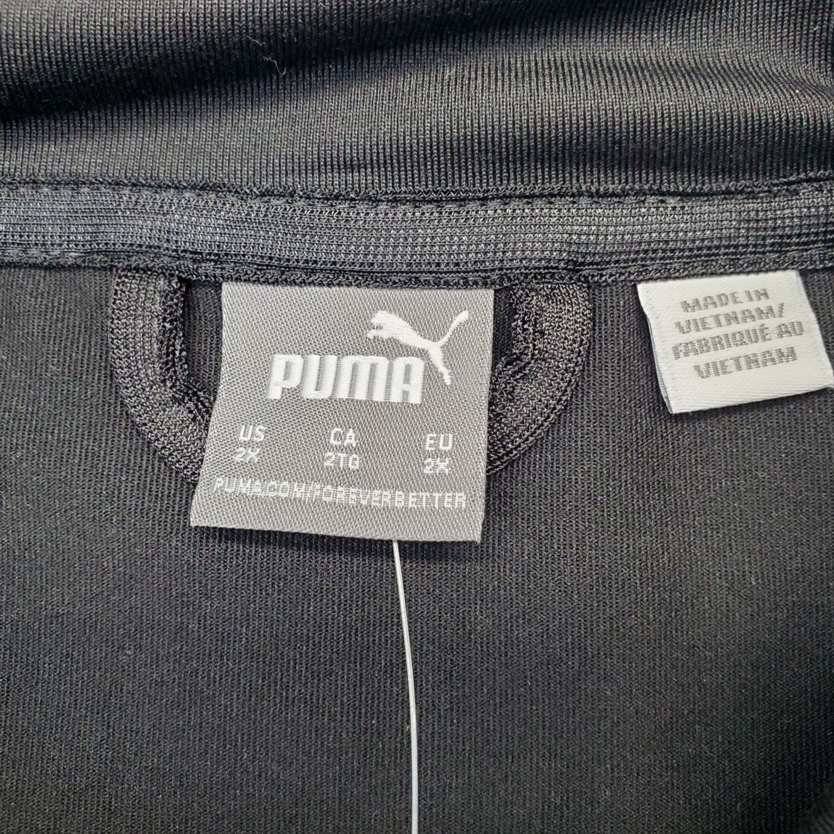 Puma PUMA Track Jacket Mens 2X Black Lightweight Moisture Wicking Long Sleeve Zip-Up Size US XXL / EU 58 / 5 - 6 Thumbnail
