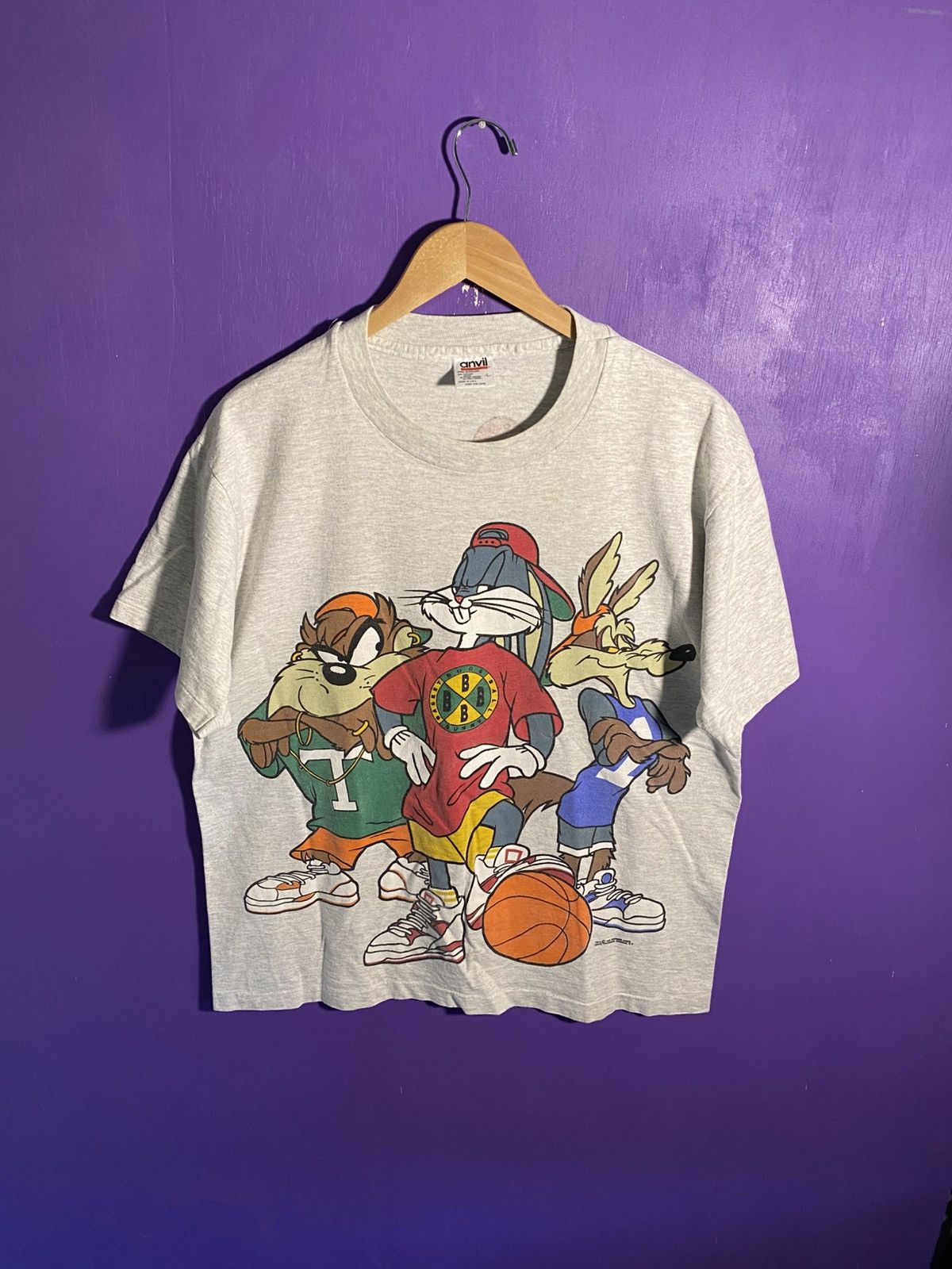 Vintage Vintage 90s Looney tunes cross Colours style t-shirt Size US L / EU 52-54 / 3 - 1 Thumbnail