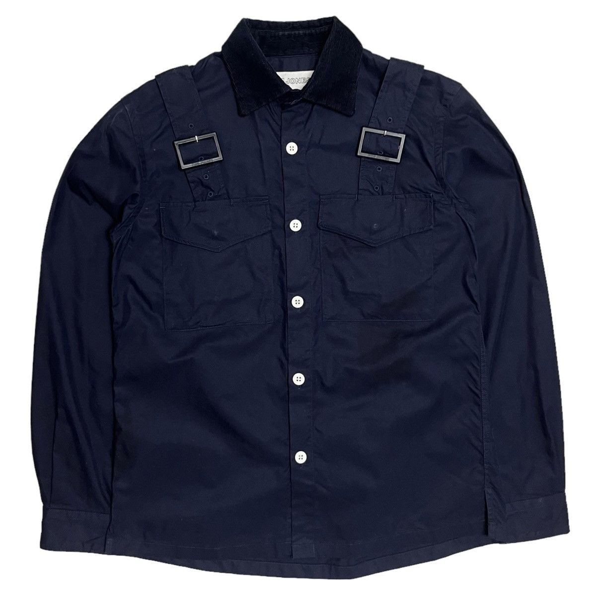 image of Kim Jones Aw18 Strapped Shirt in Navy, Men's (Size Large)