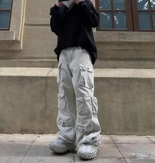 Concepts d'Odeur Gray Color Casual Trousers Cargo Pant Size US 30 / EU 46 - 1 Thumbnail