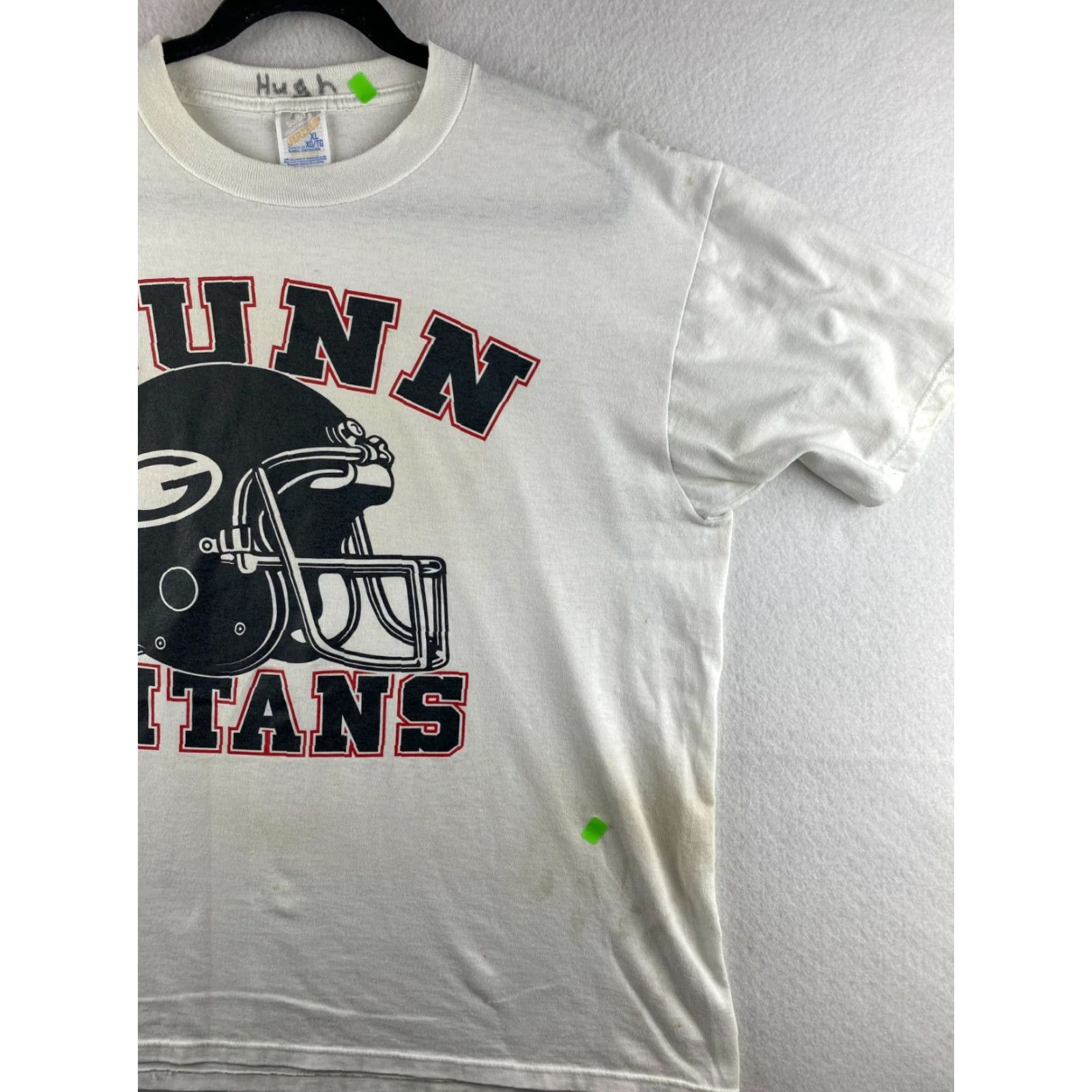 Jerzees VINTAGE Jerzees Shirt Mens XL USA Made Gunn Titans Football White Size US XL / EU 56 / 4 - 5 Thumbnail
