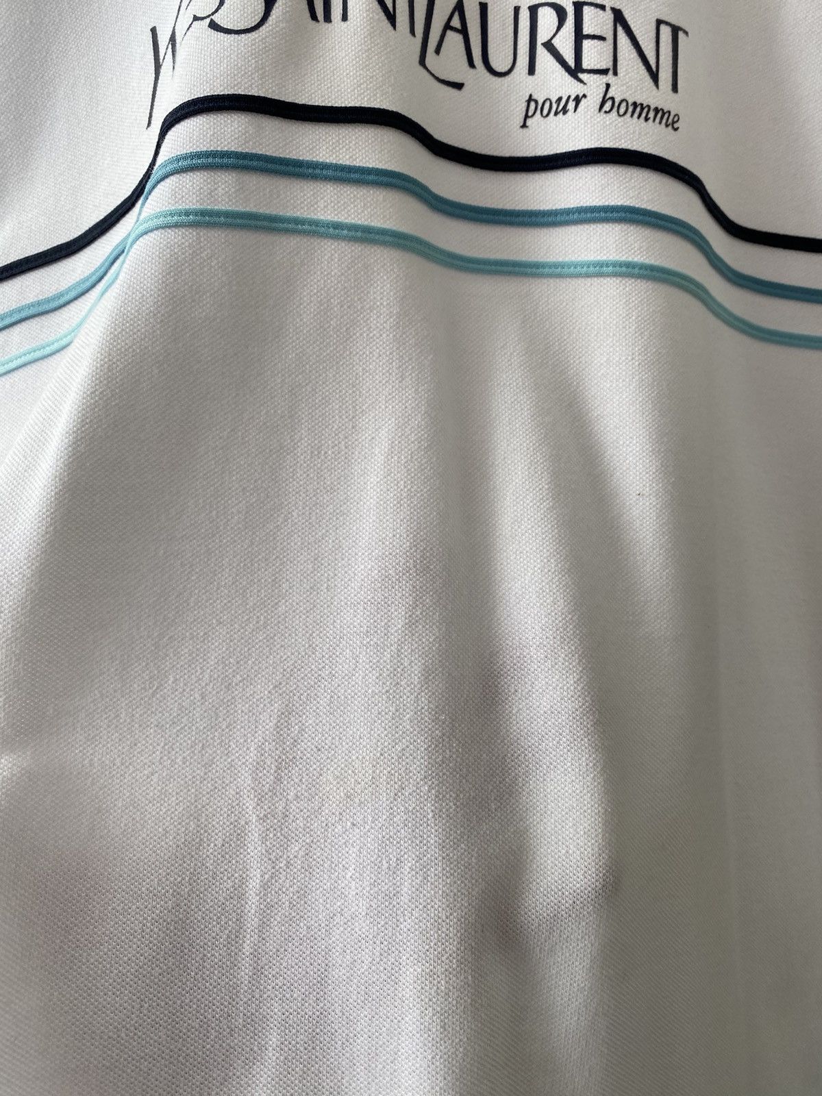 Vintage × Yves Saint Laurent Vintage Yves Saint Laurent Big Logo Print Polo T-shirt Size US XL / EU 56 / 4 - 9 Thumbnail