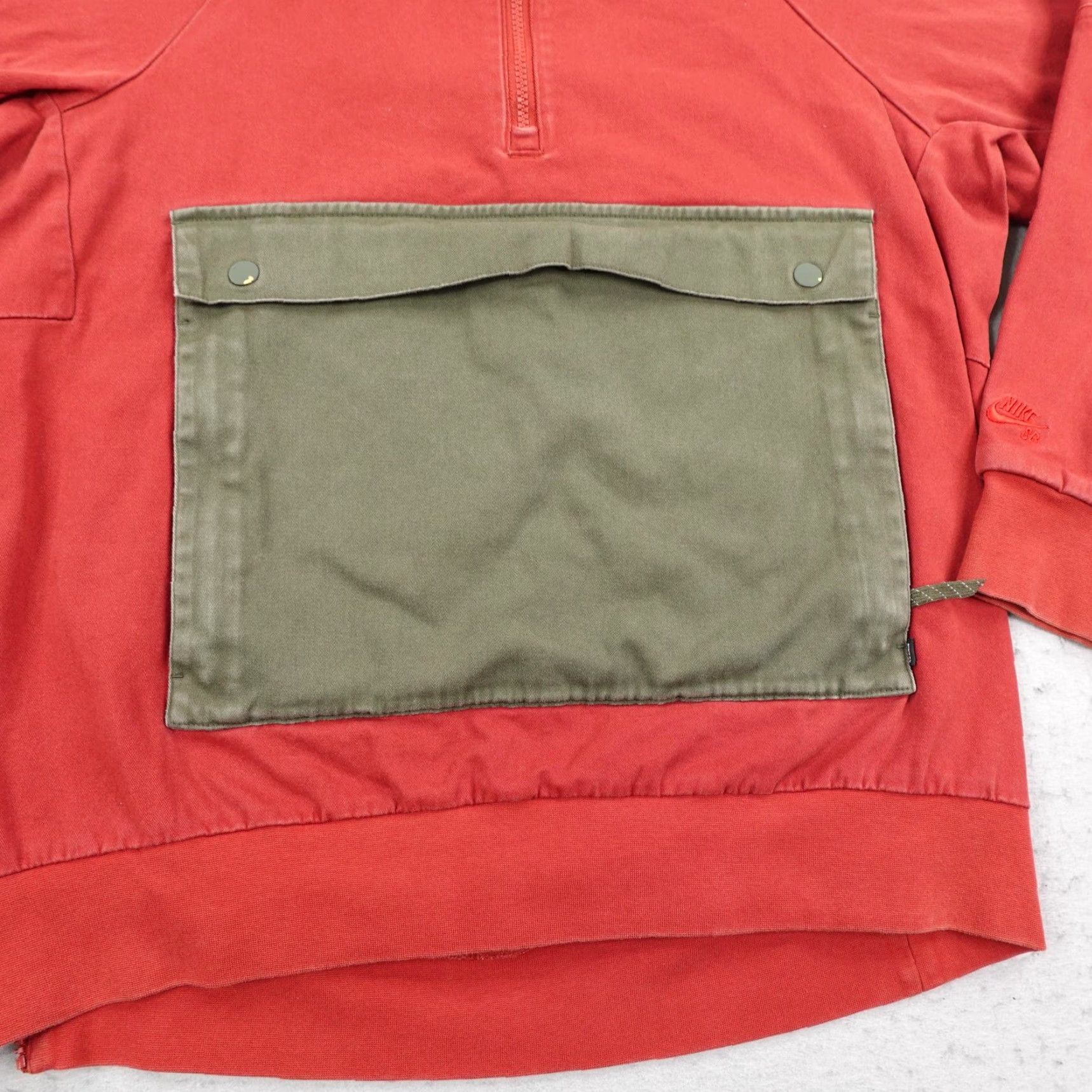 Nike Nike Jacket Mens Large Red SB Everett Anorak Canvas Pullover Skateboarding Skate Size US L / EU 52-54 / 3 - 3 Thumbnail